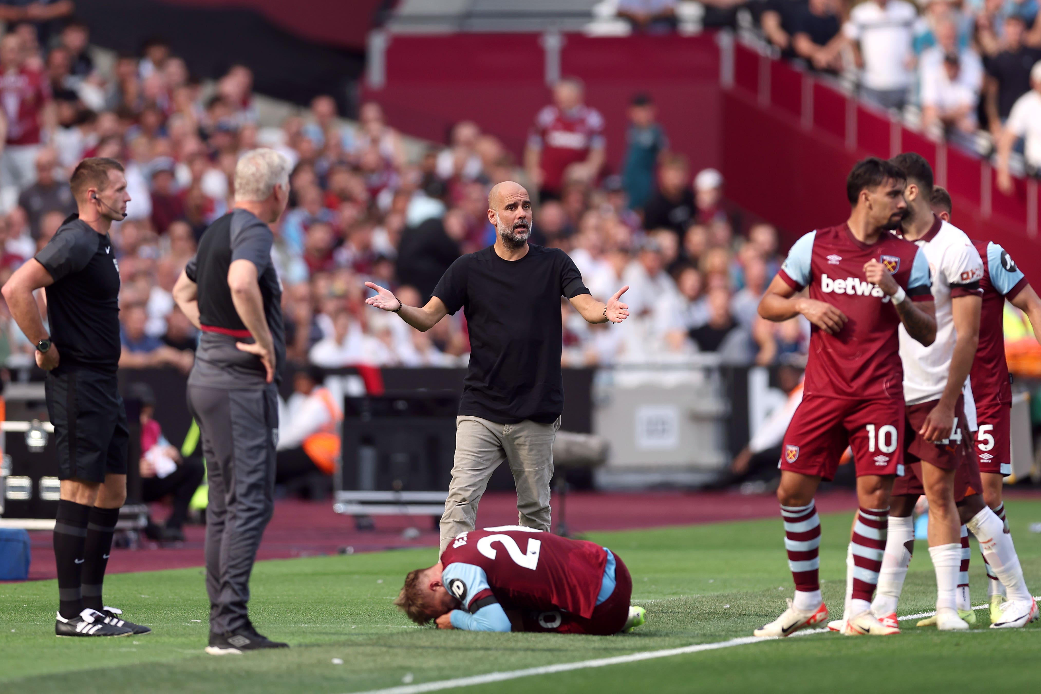 Manchester City manager Pep Guardiola is not happy about the demands being placed on his players (Steven Paston/PA)