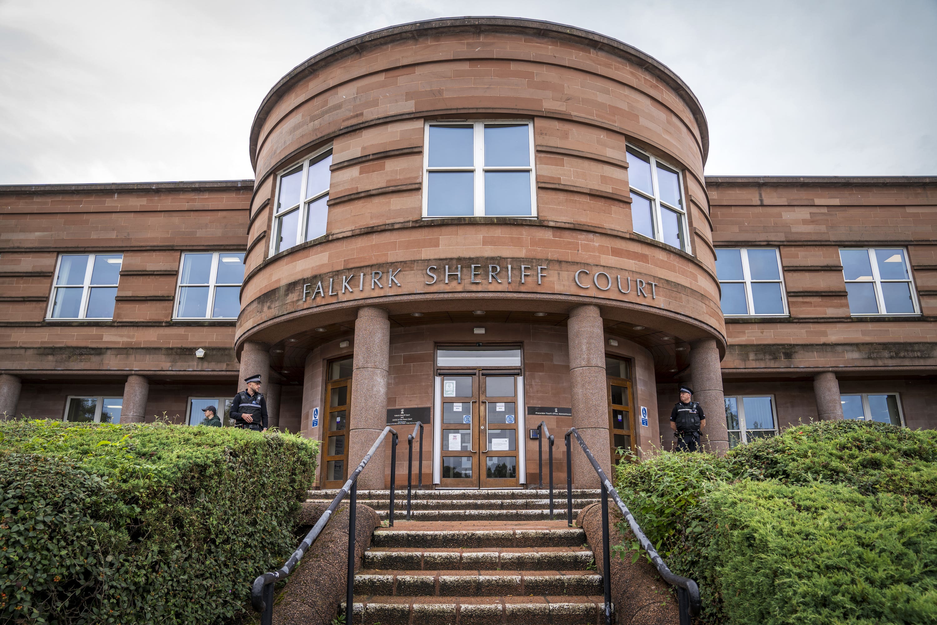 The fatal accident inquiry into the deaths of John Yuill and Lamara Bell is being held at Falkirk Sheriff Court (Jane Barlow/PA)