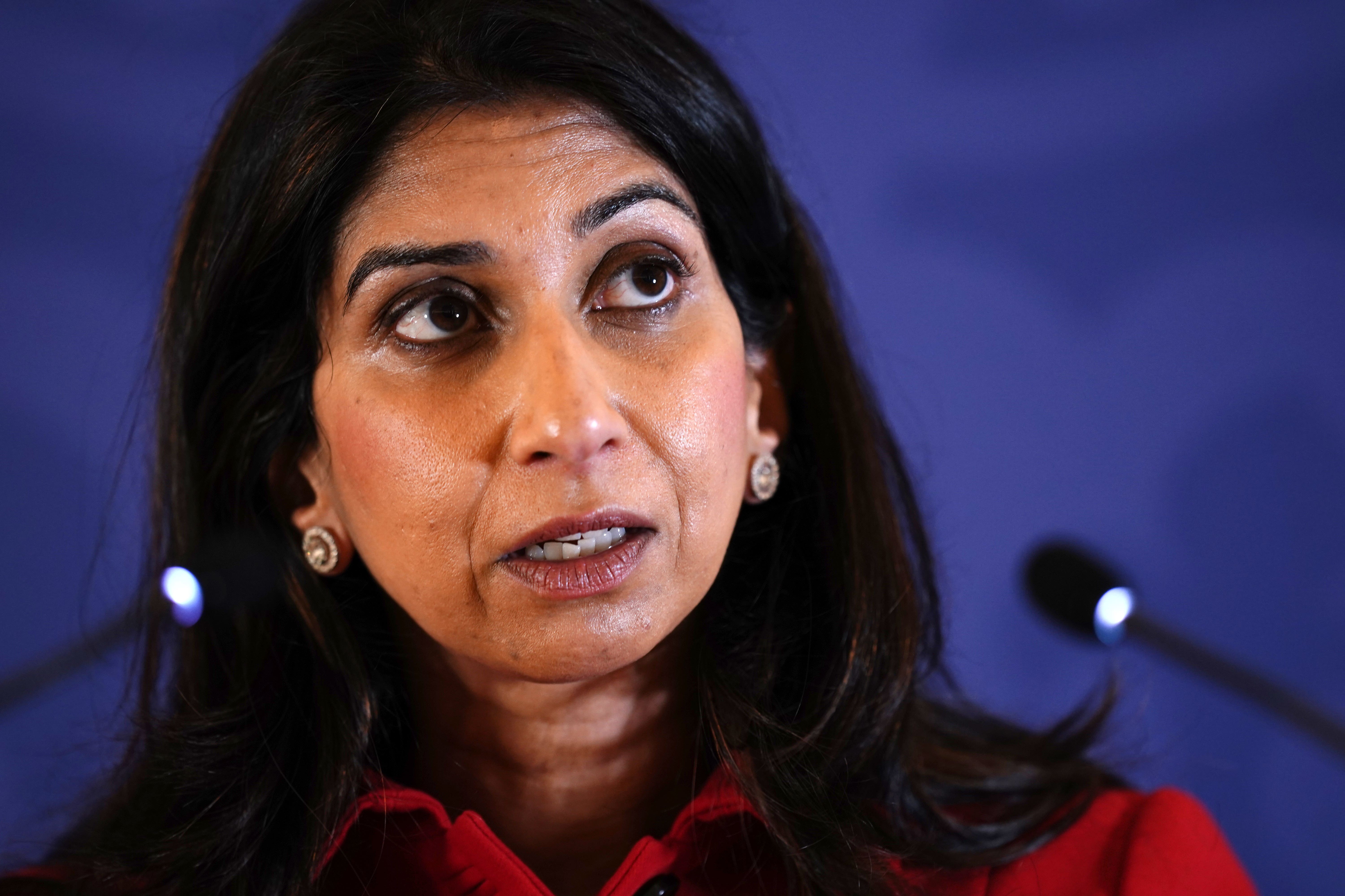 Home Secretary Suella Braverman (Jordan Pettitt/PA)