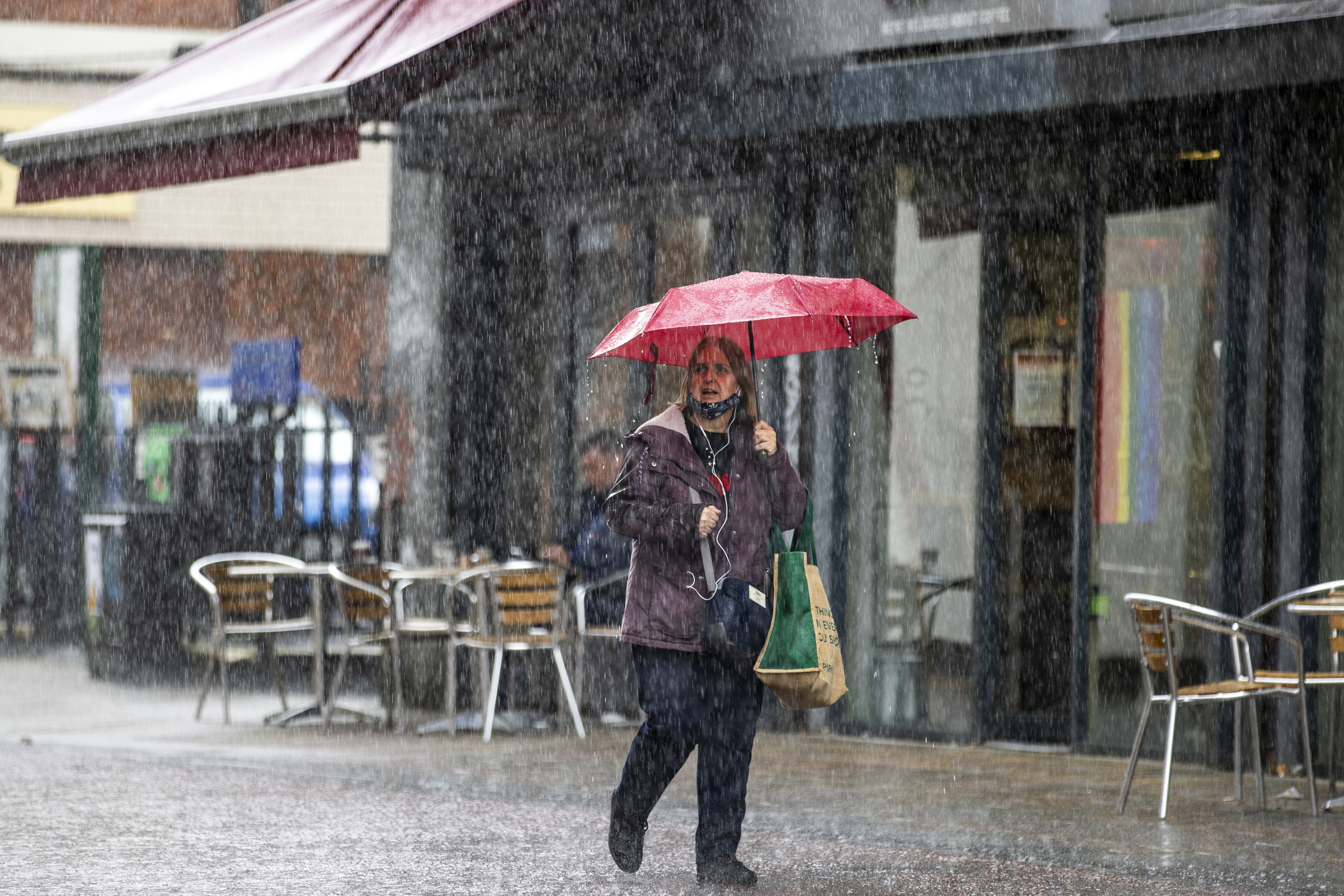 Strong winds will also pick up across England and Wales (PA)