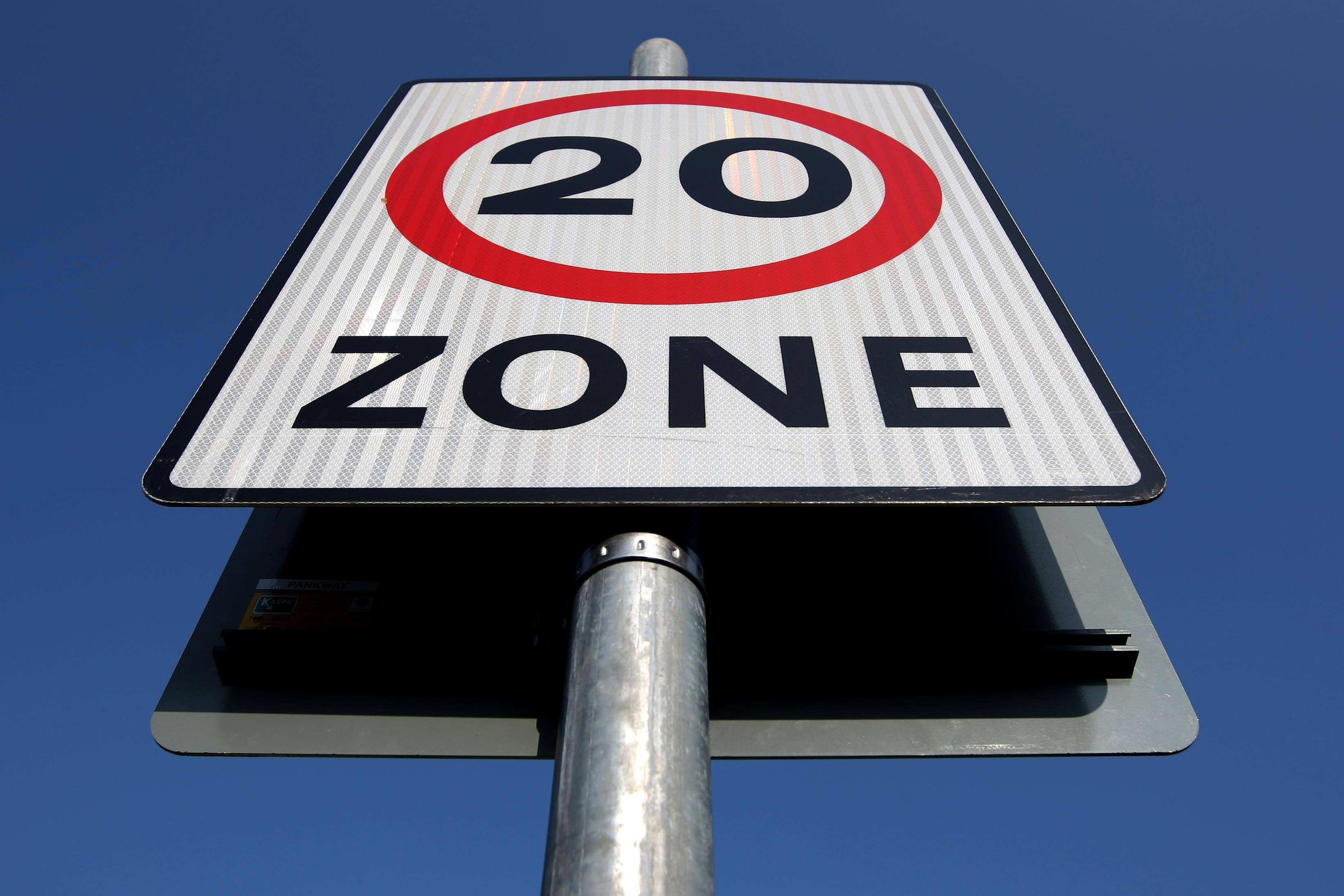 The 20mph speed limit change took effect on Sunday (PA)