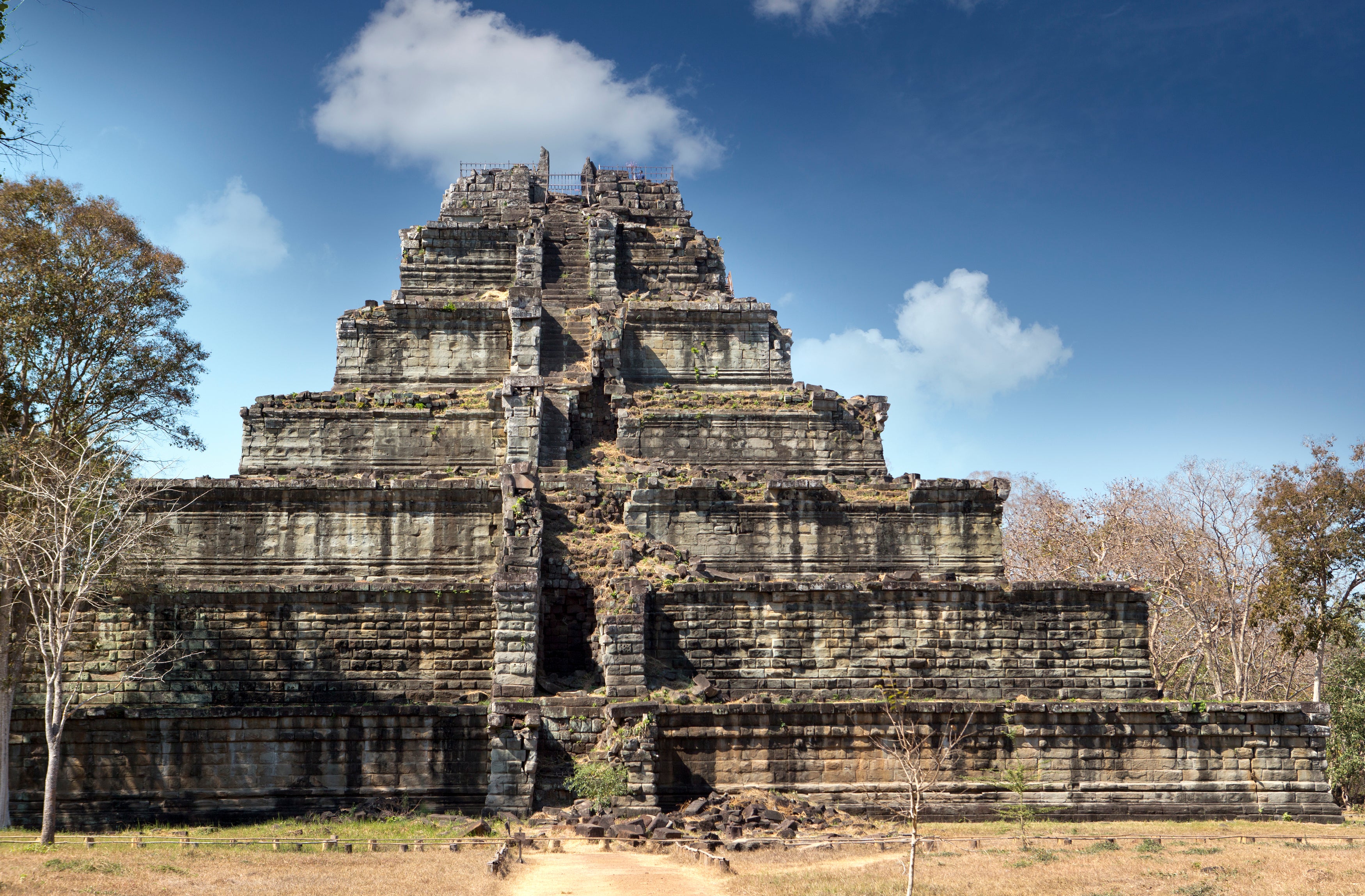 Koh Ker’s temple archaeological site, in Cambodia, dates back to the 10th century