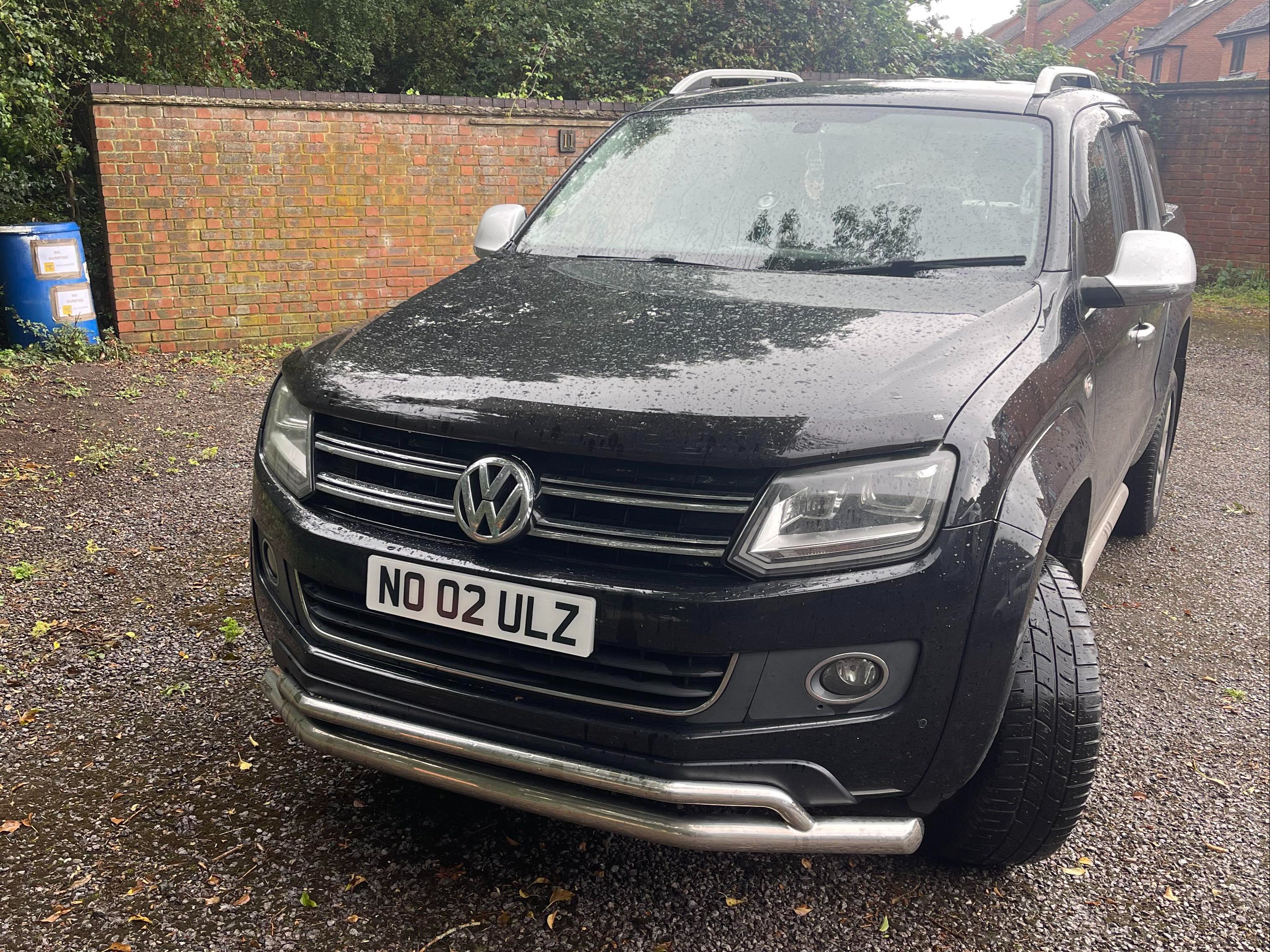 Ross Carnague-Winchcombe’s registration plate on his vehicle