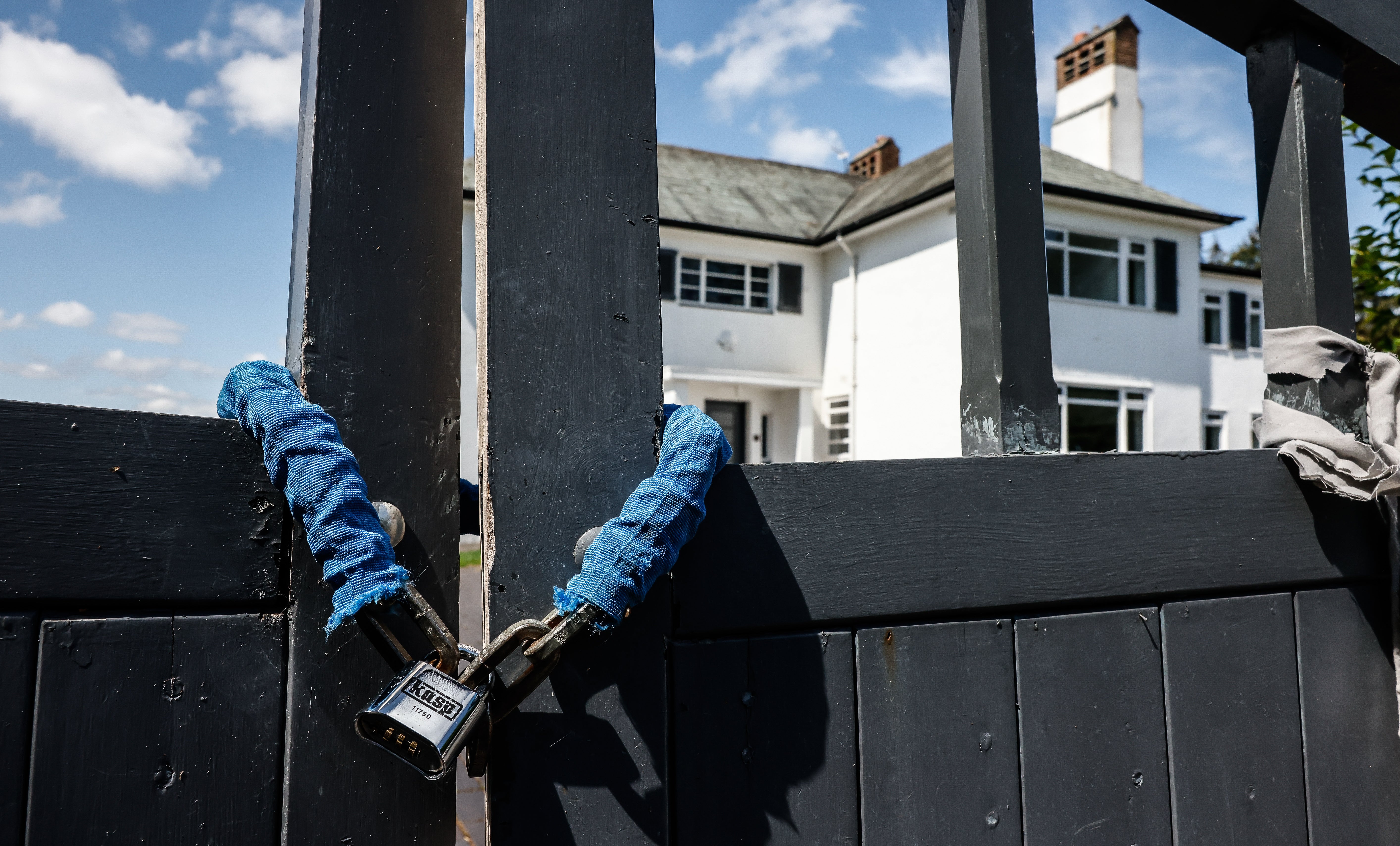 Many properties along the route lie empty, although at least one has been taken over by squatters