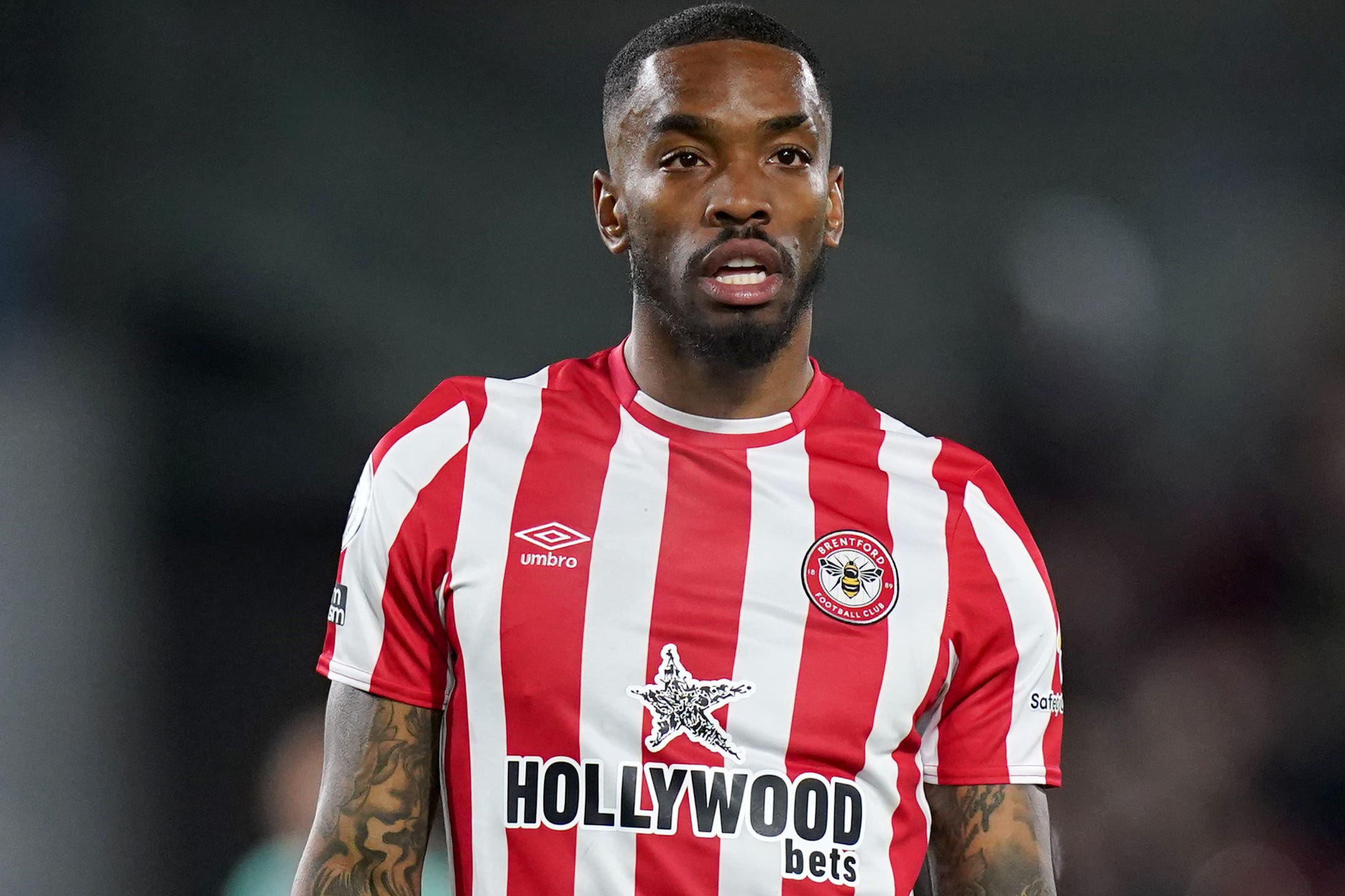 Brentford’s Ivan Toney could be a January transfer window target for Arsenal, Chelsea and Tottenham (Adam Davy/PA).