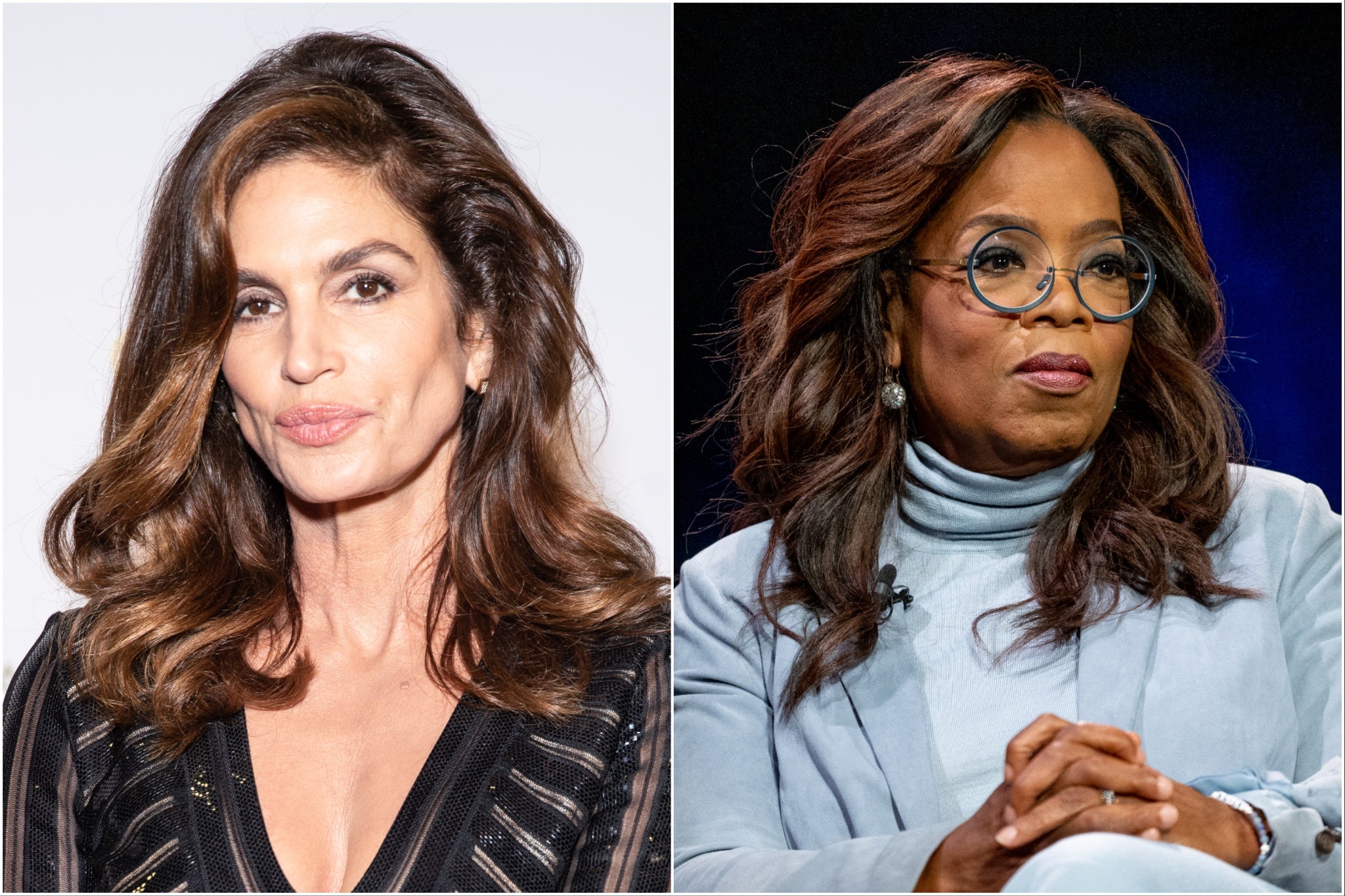 Cindy Crawford and Oprah Winfrey