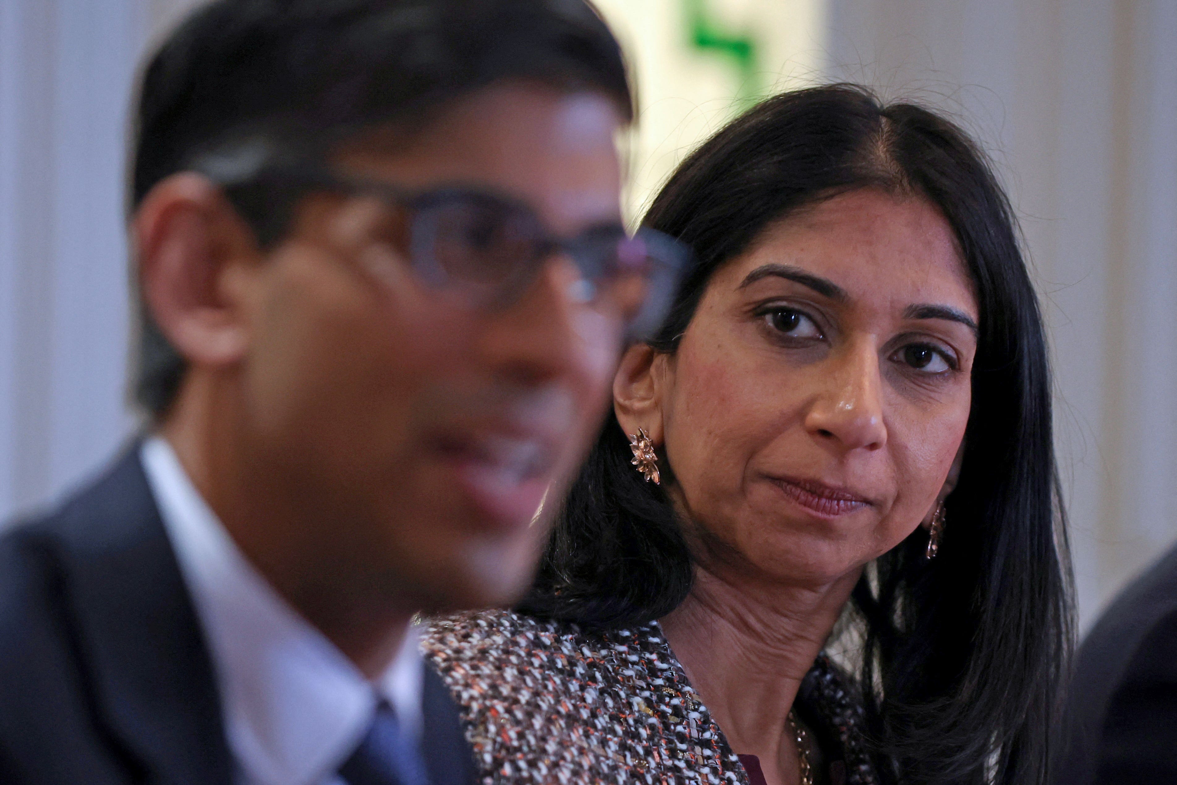 Rishi Sunak with his home secretary Suella Braverman