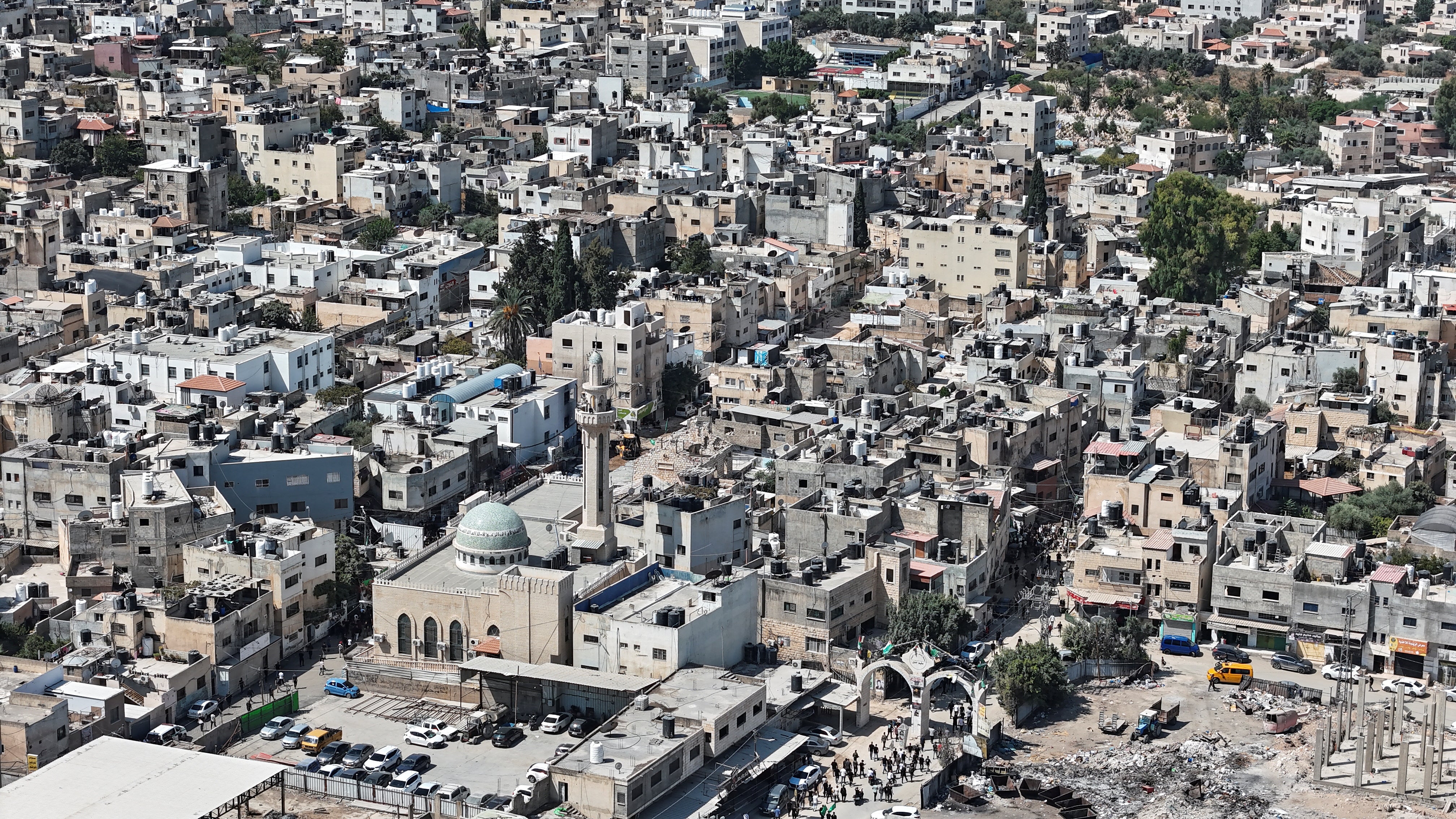 A funeral was held in the Jenin refugee camp for the four that were killed