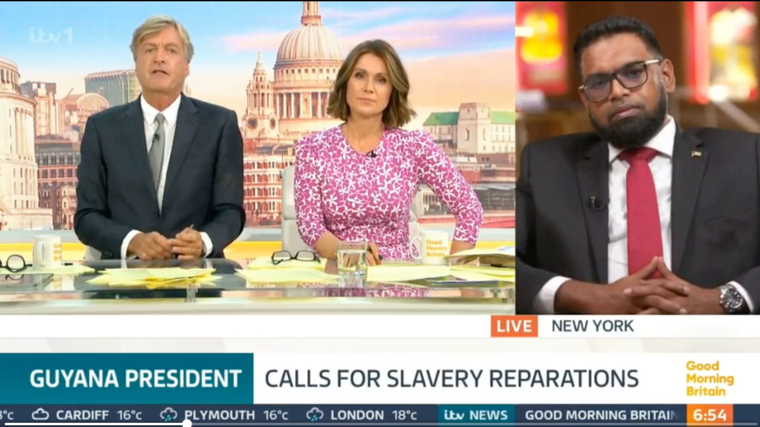 Richard Madeley is being called out for ‘ignorant’ treatment of Guyana president Irfaan Ali on ‘GMB’