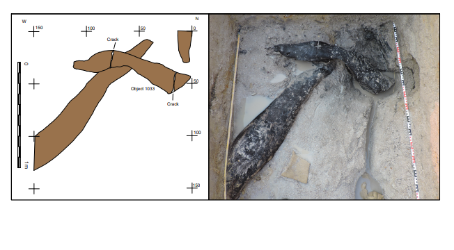 A diagram of the 1.4-metre piece of timber