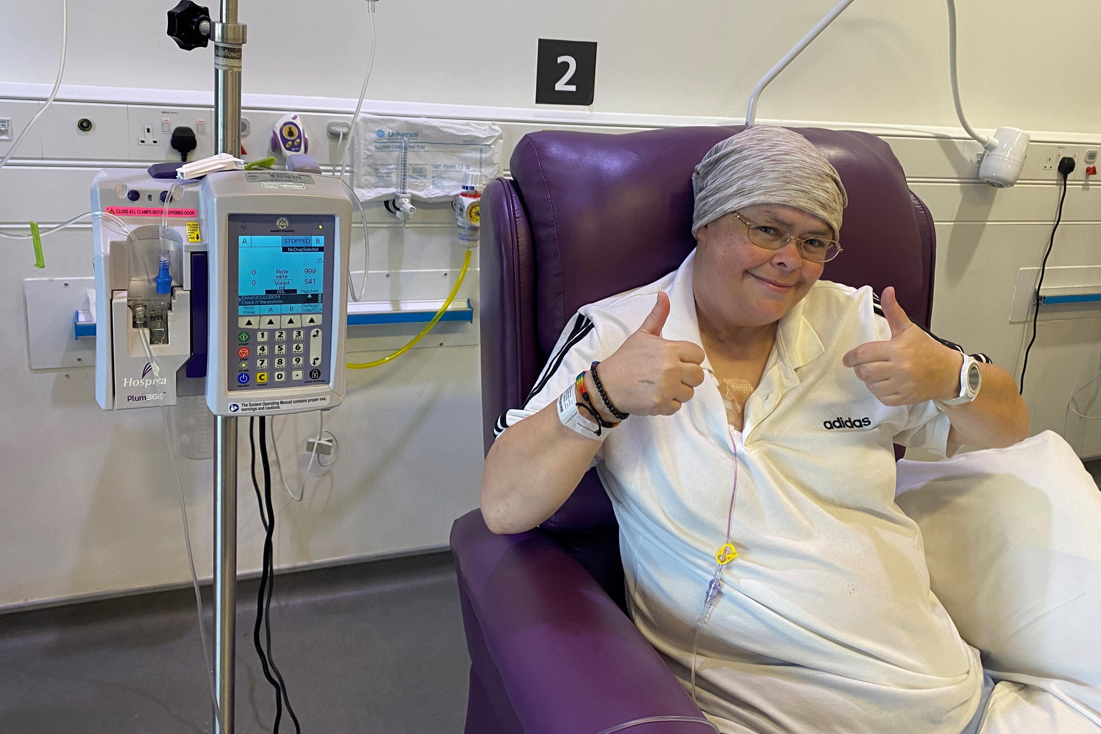 Claire Stork at Guy’s Hospital (Guy’s and St Thomas’ NHS Foundation Trust/PA)