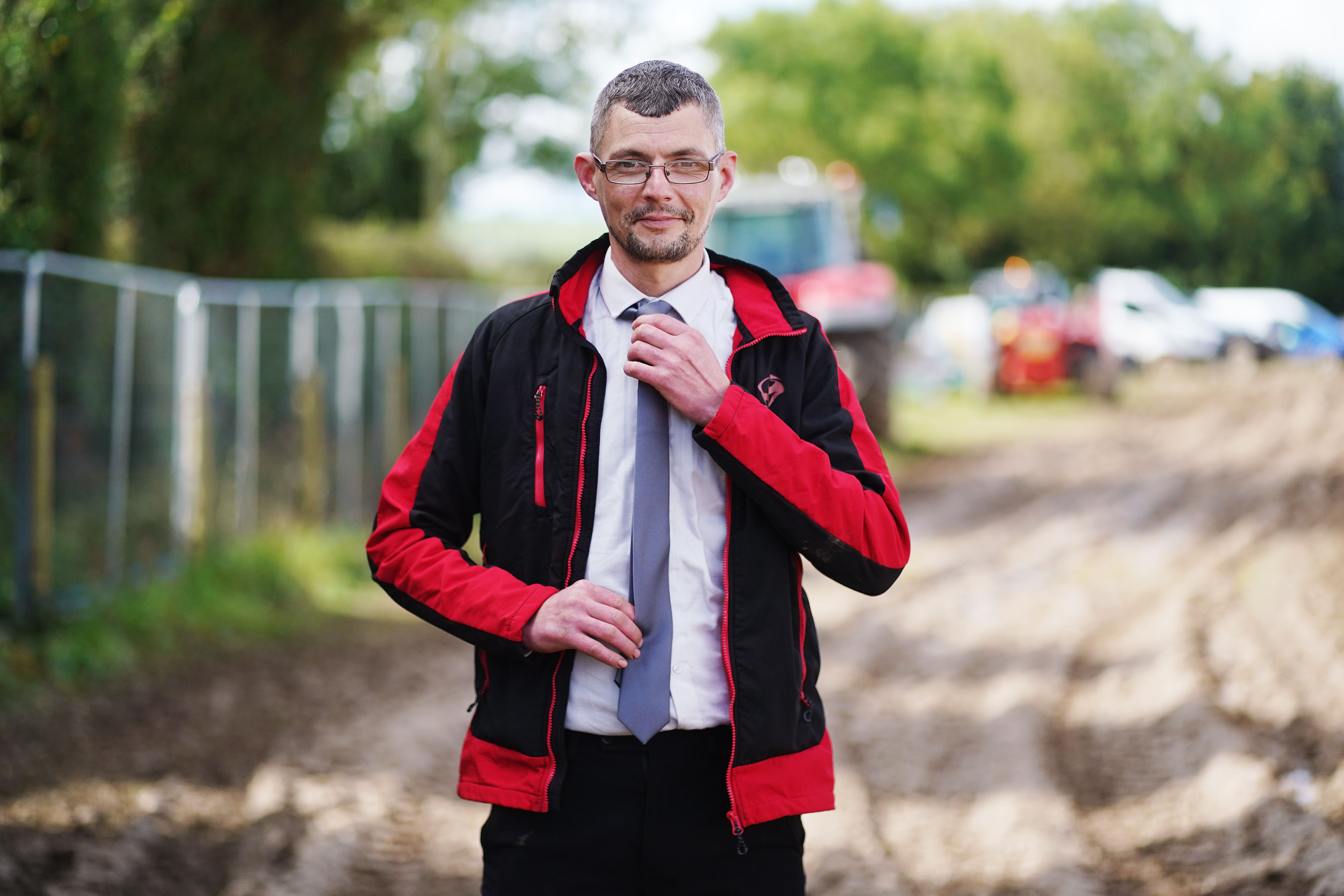 Agri-inventor Colm Doran ahead of departing on day three of the National Ploughing Championships at Ratheniska, Co Laois (Brian Lawless/PA)