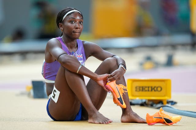 <p>Great Britain’s Bianca Williams after competing in Budapest (Martin Rickett/PA)</p>