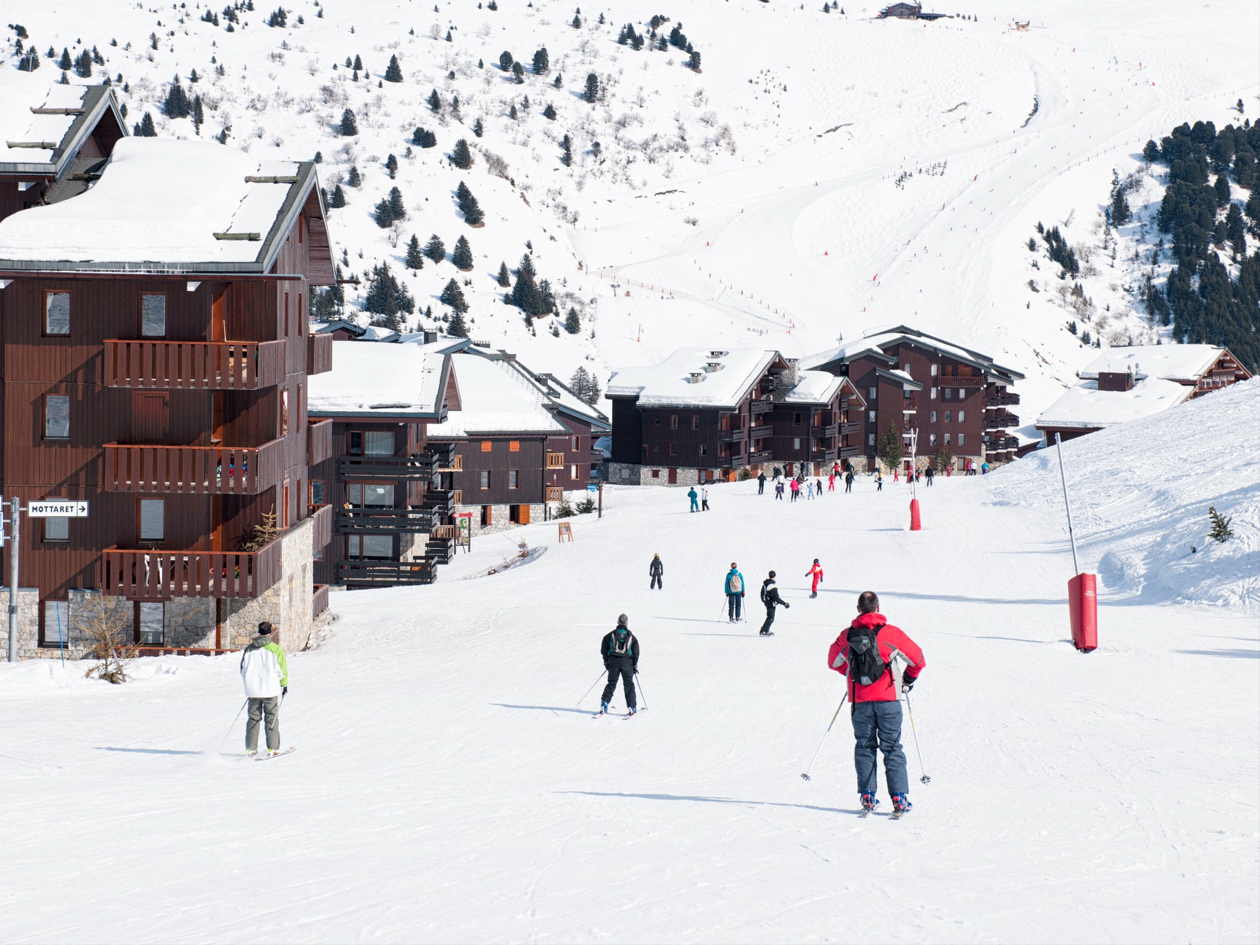 Two designated beginner areas and eight green runs dot Meribel