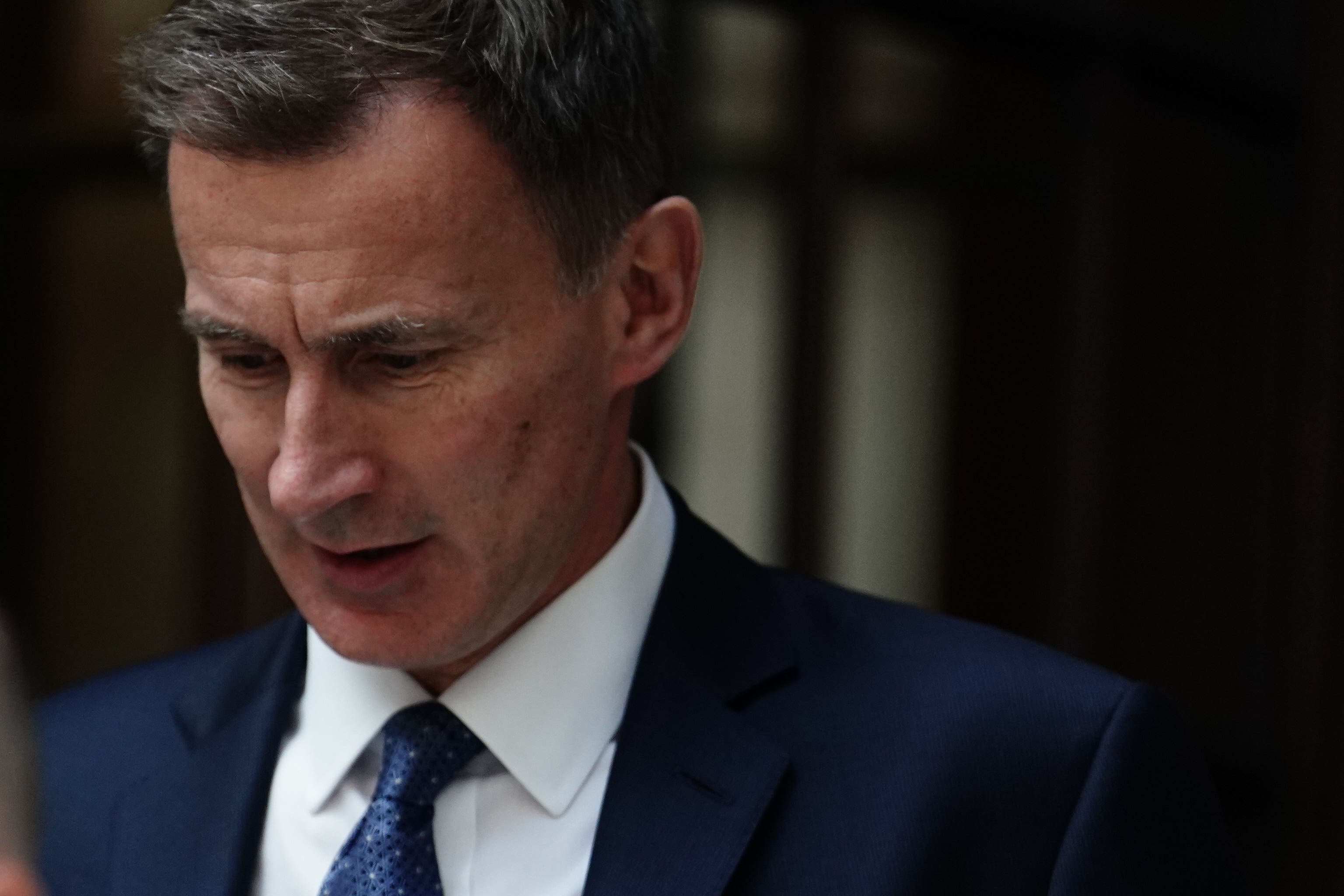 Chancellor Jeremy Hunt said HS2’s costs were overrunning (Jordan Pettitt/PA)