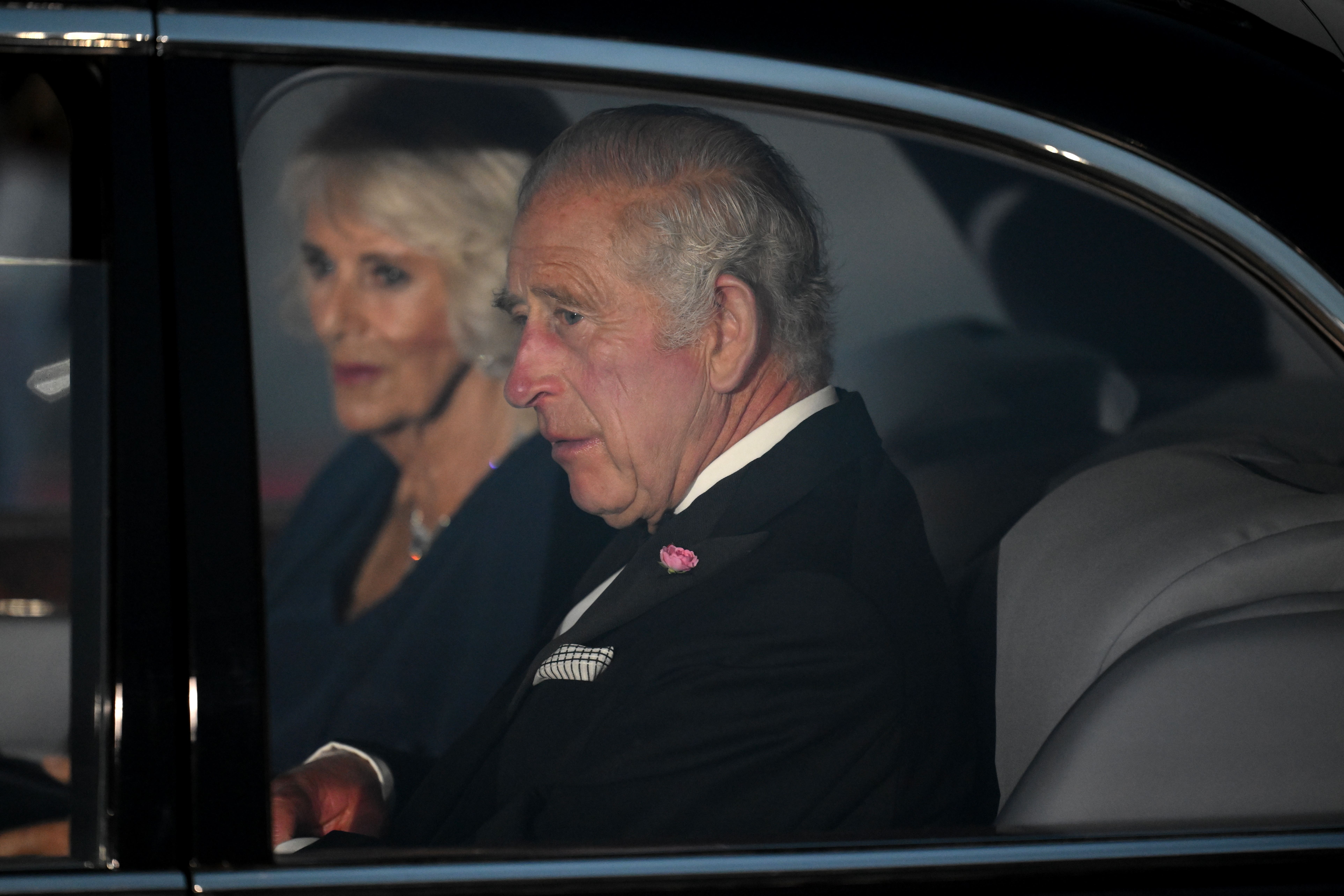 The King and Queen in Versailles (Daniel Leal/PA)