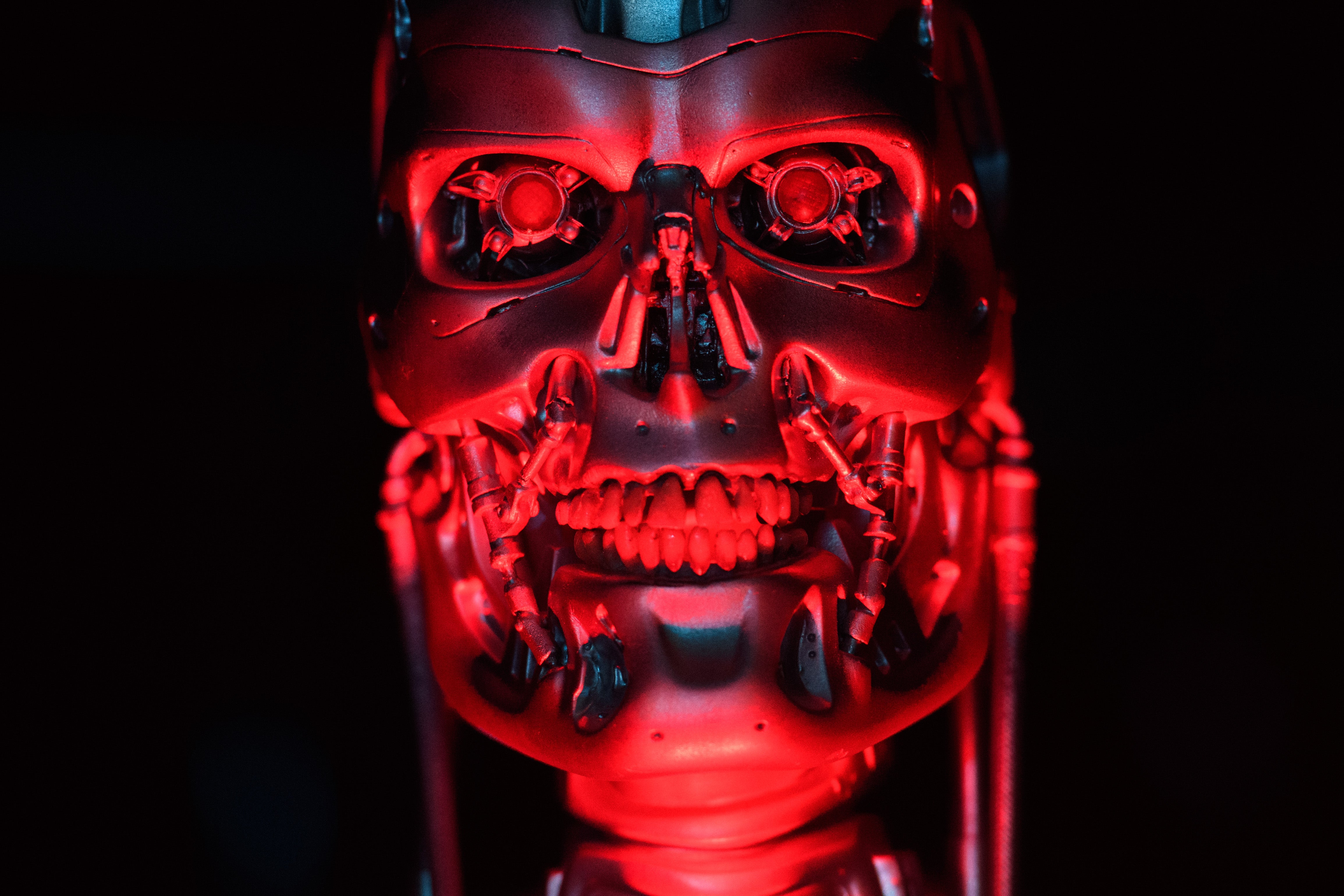 The original T-800 Endoskeleton robot used in the movie ‘Terminator Salvation’ displayed as part of the ‘Robots’ exhibition at the Science Museum in 2017