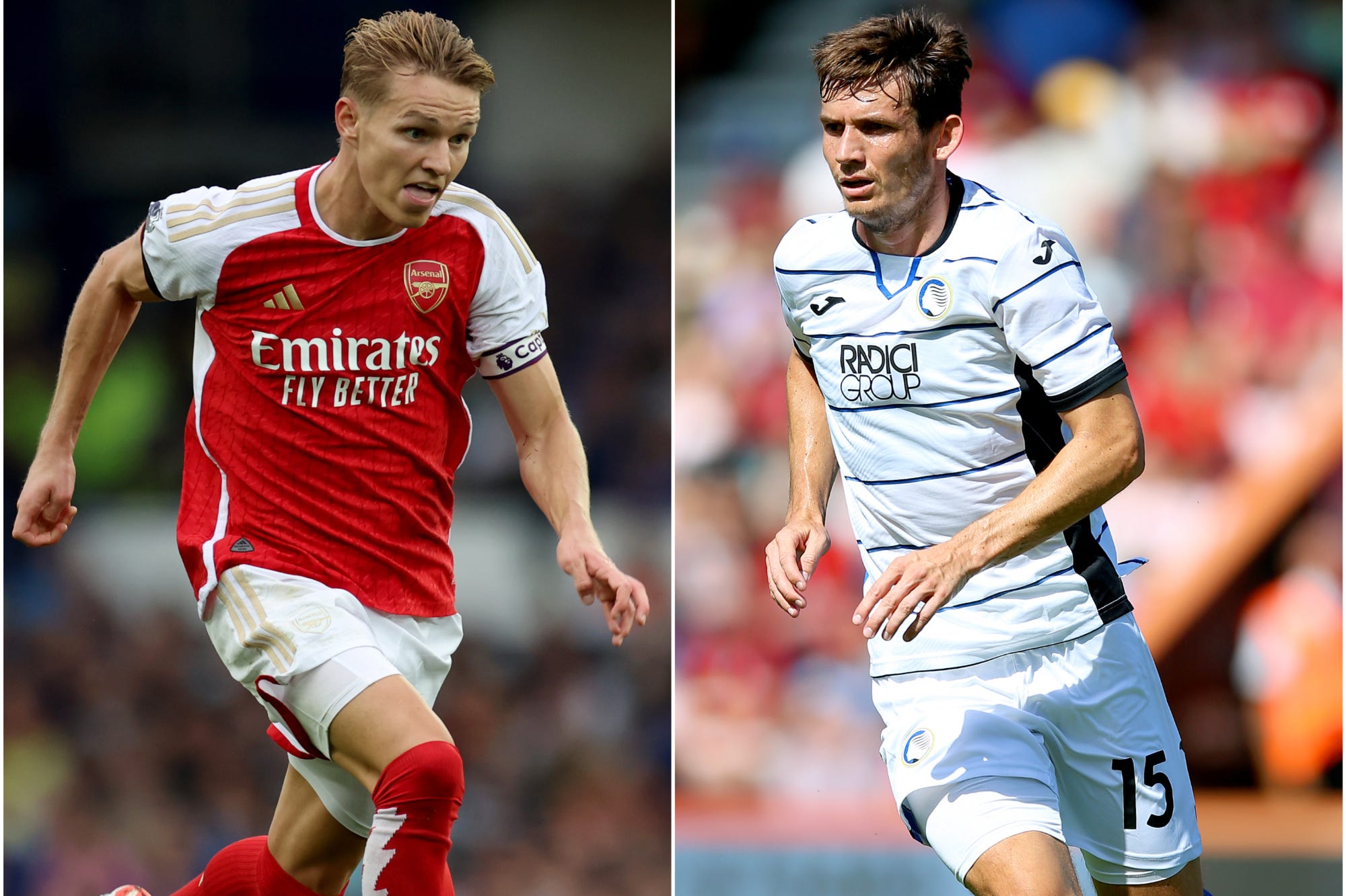 Martin Odegaard signed on and Marten de Roon sprinted off (Bradley Collyer/Nigel French/PA)