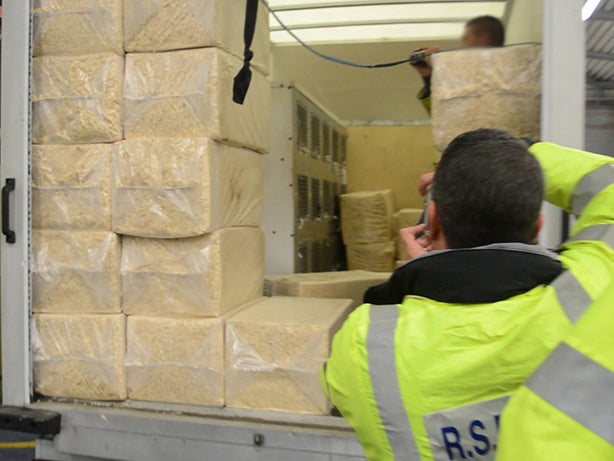 Nearly 100 puppies were hidden behind straw bales in a lorry at Holyhead Port in 2016