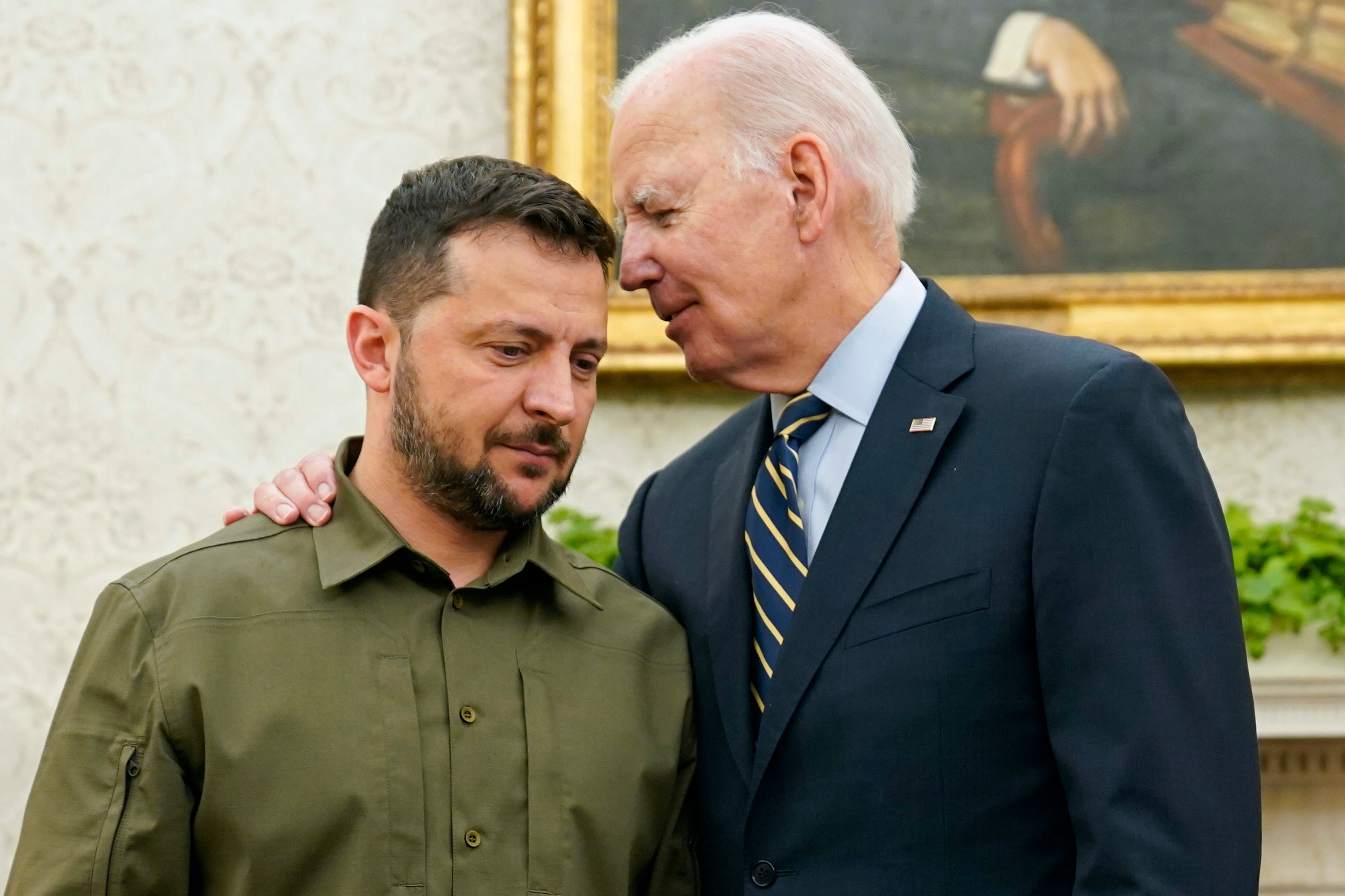 Biden and Zelensky in the Oval Office in September 2023