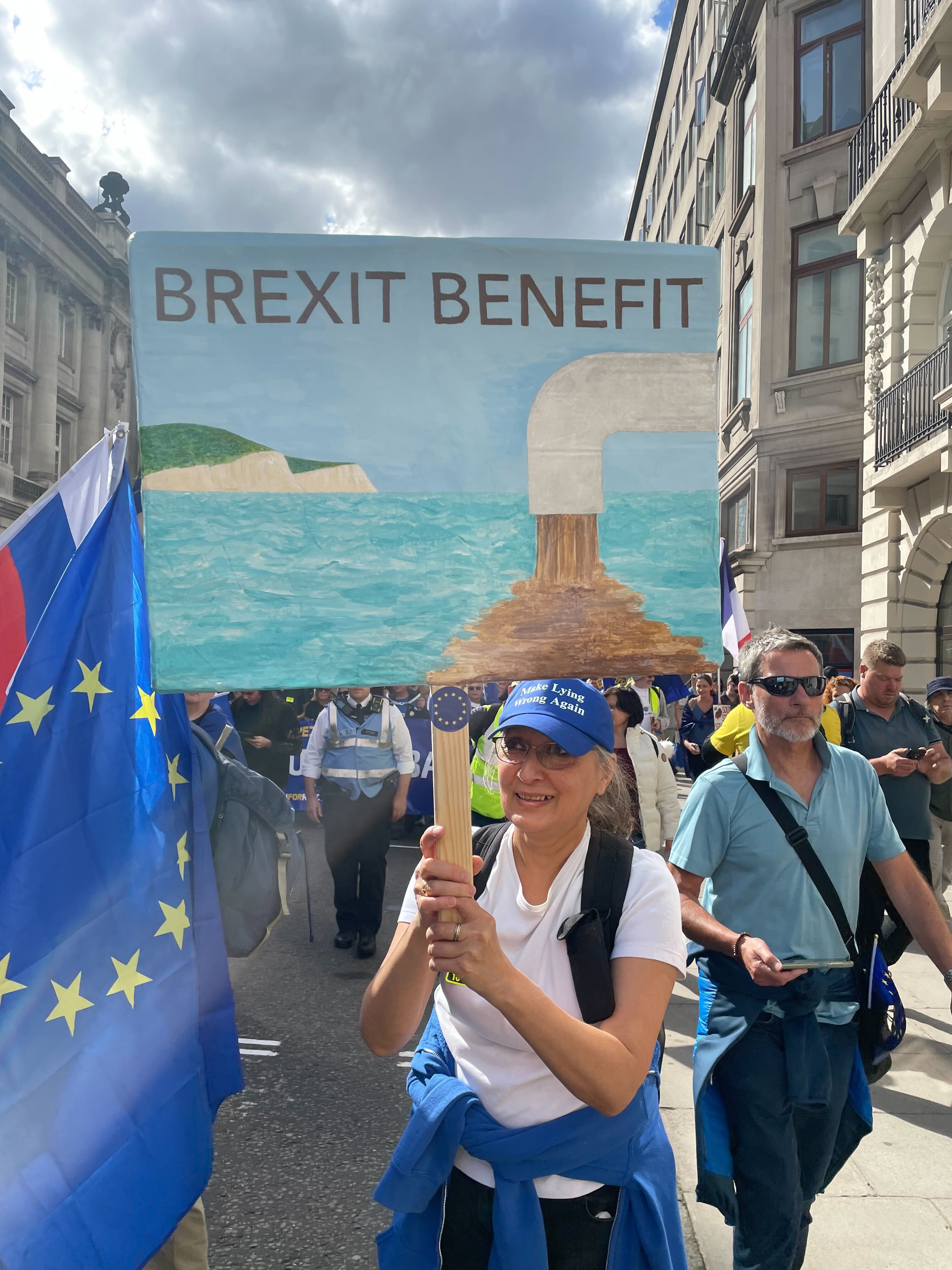 Anne Iacovazzo was among the pro-EU crowd