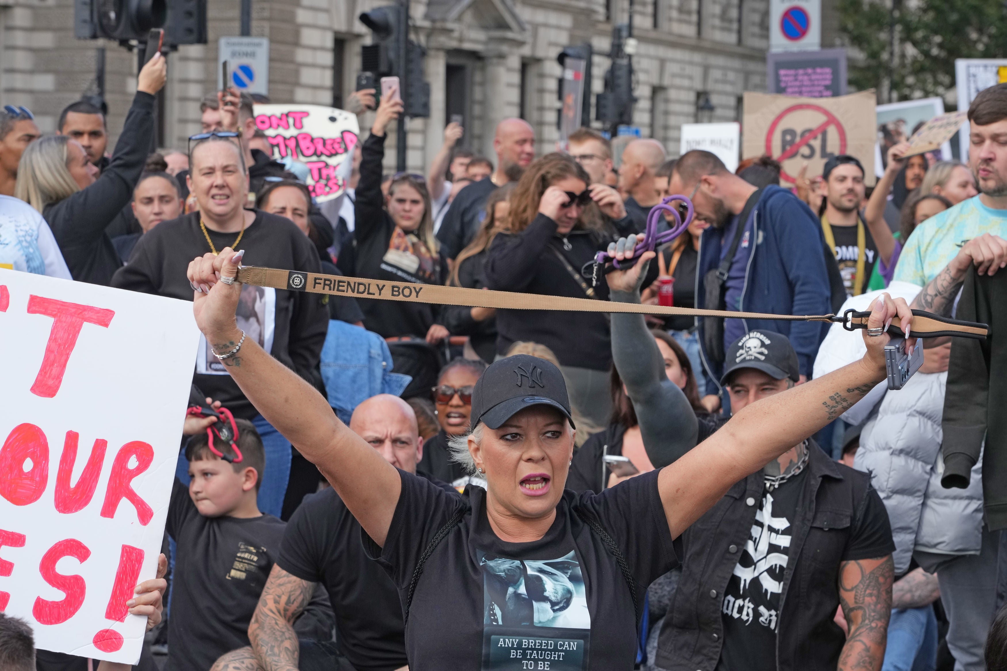 Hundreds of people joined the protest march