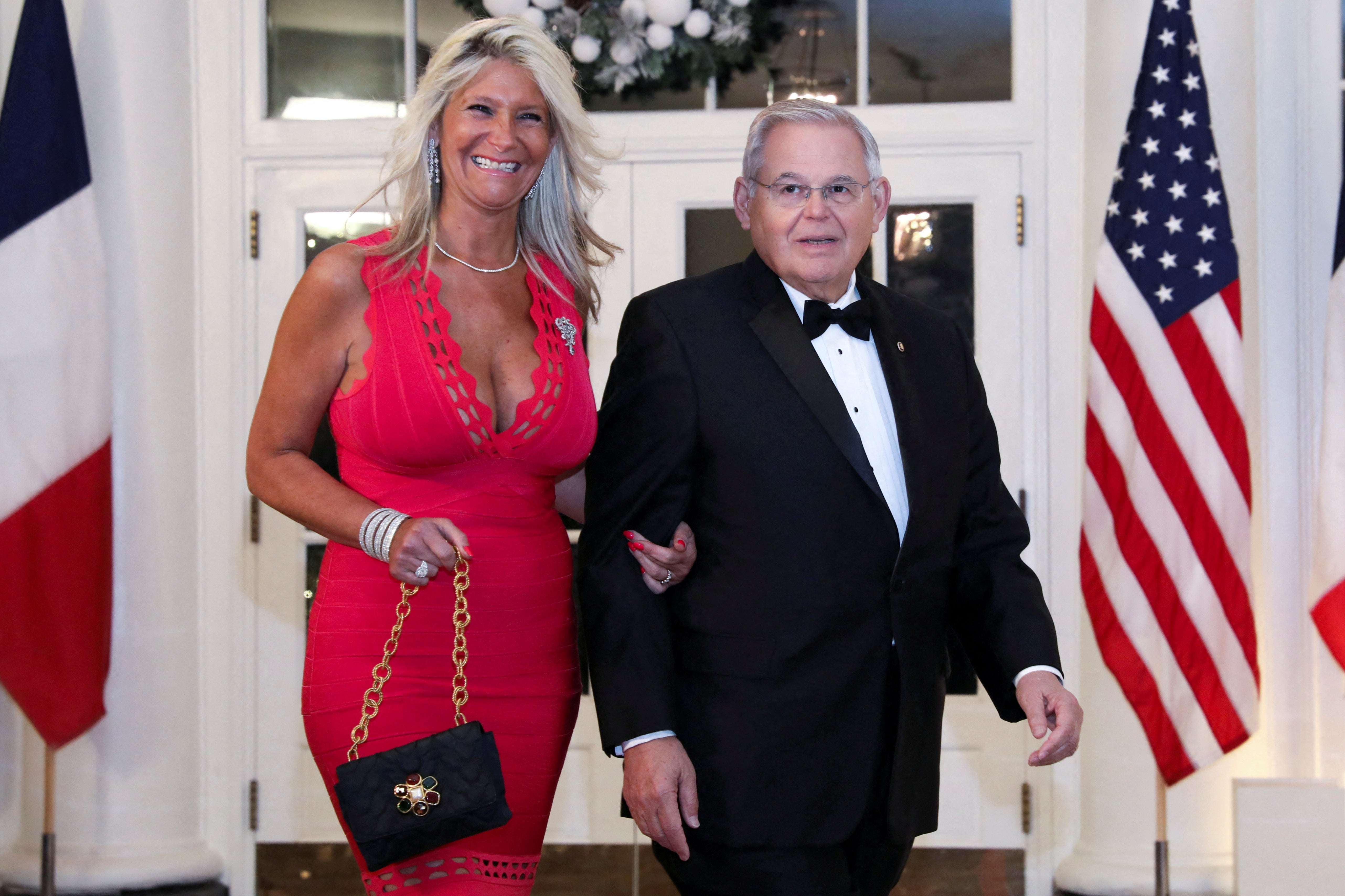 Senator Bob Menendez and his wife Nadine Arslanian