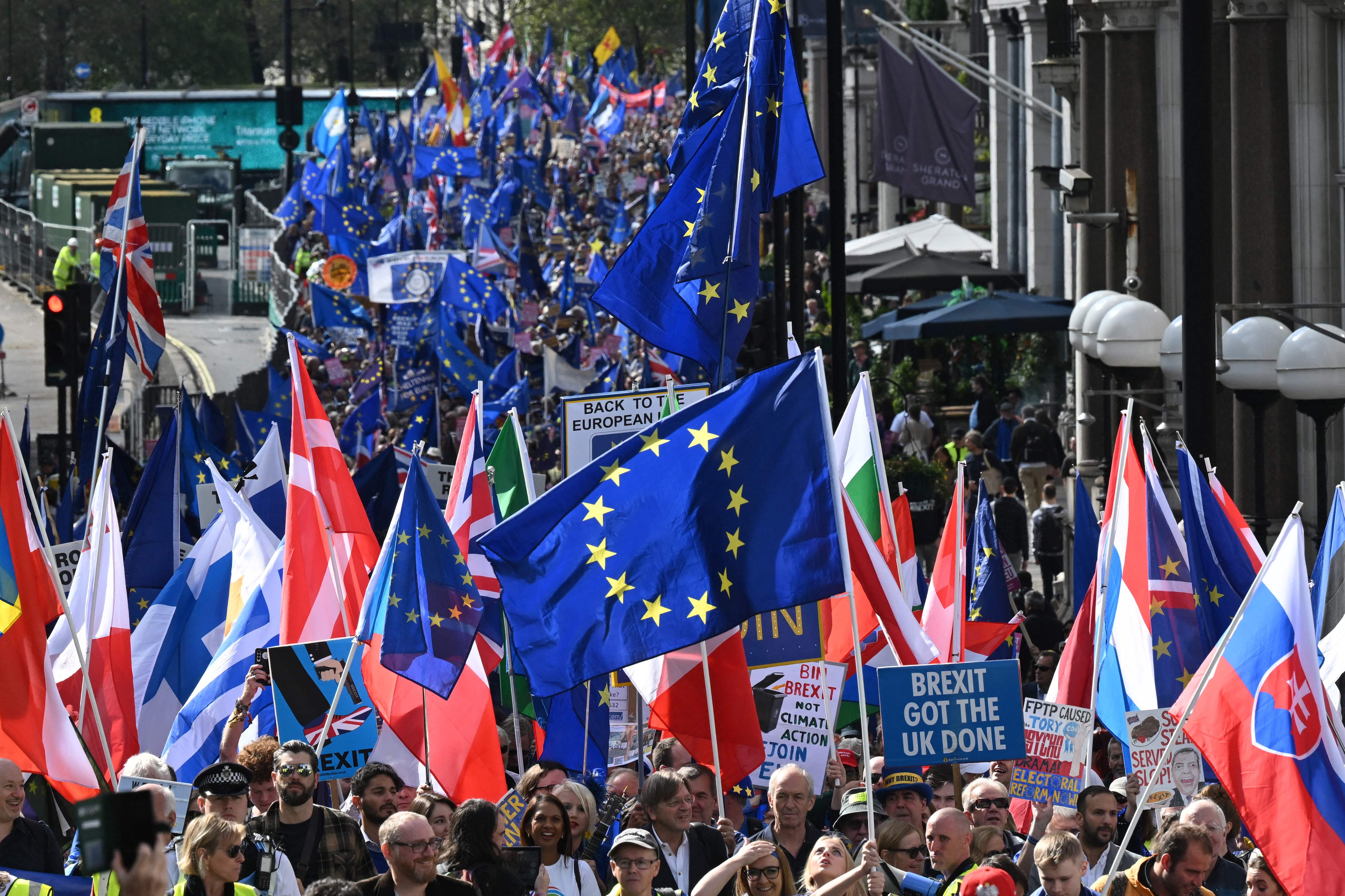 Protesters marched from Hyde Park to Palace of Westminster in central London