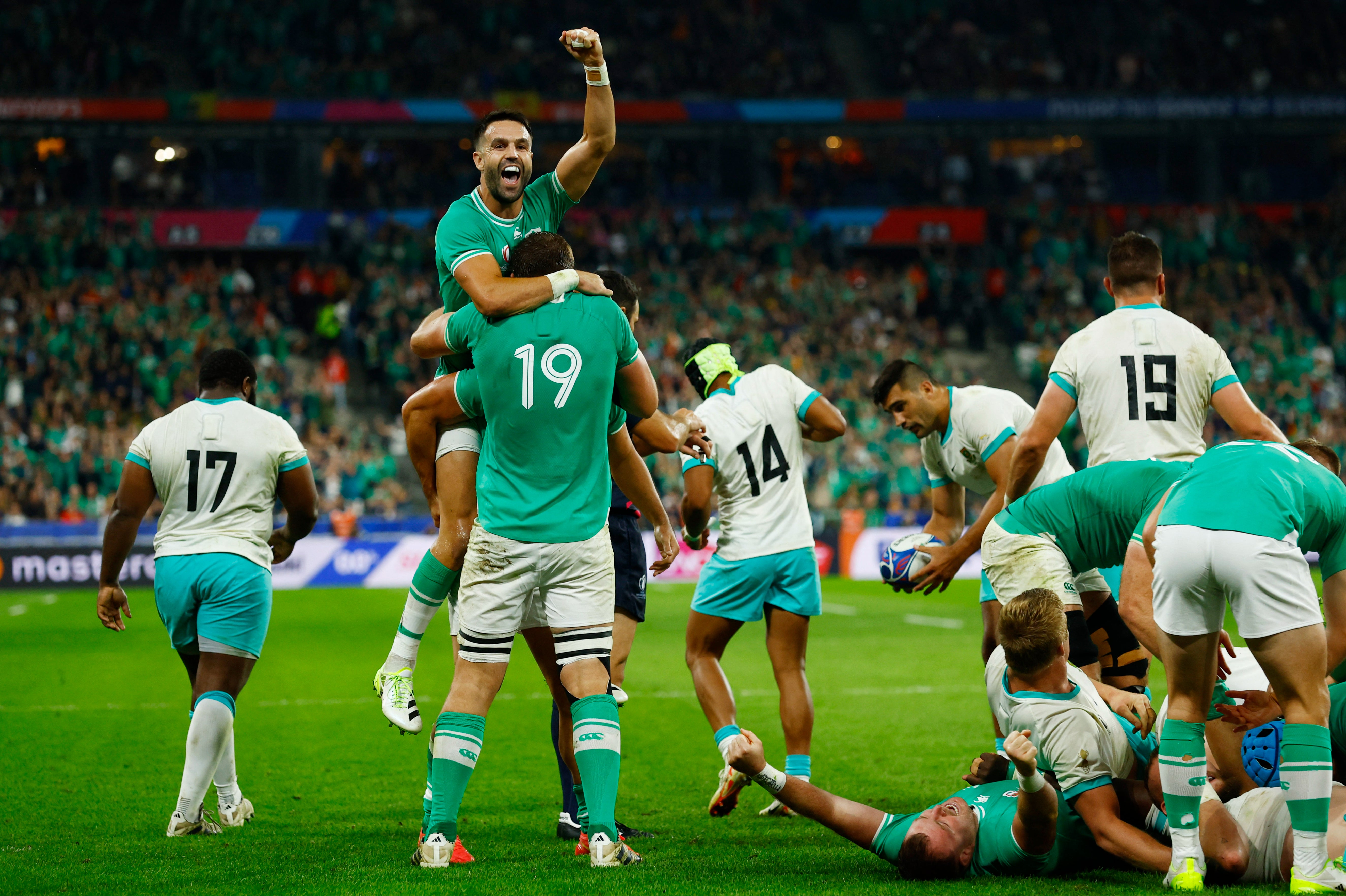 Ireland celebrated a remarkable victory in Paris