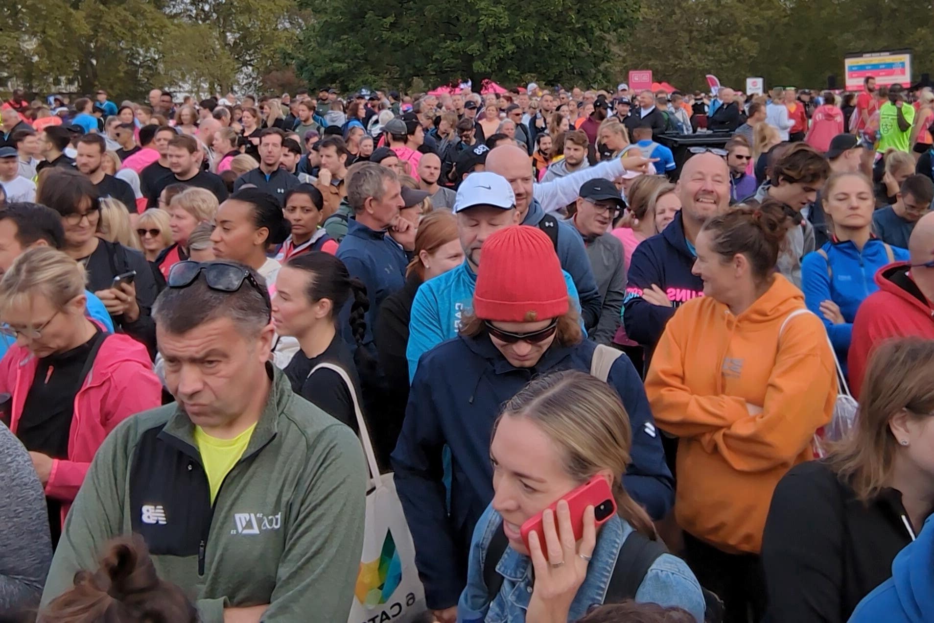 Large queues formed on Sunday morning (Anthony Bailly/PA)