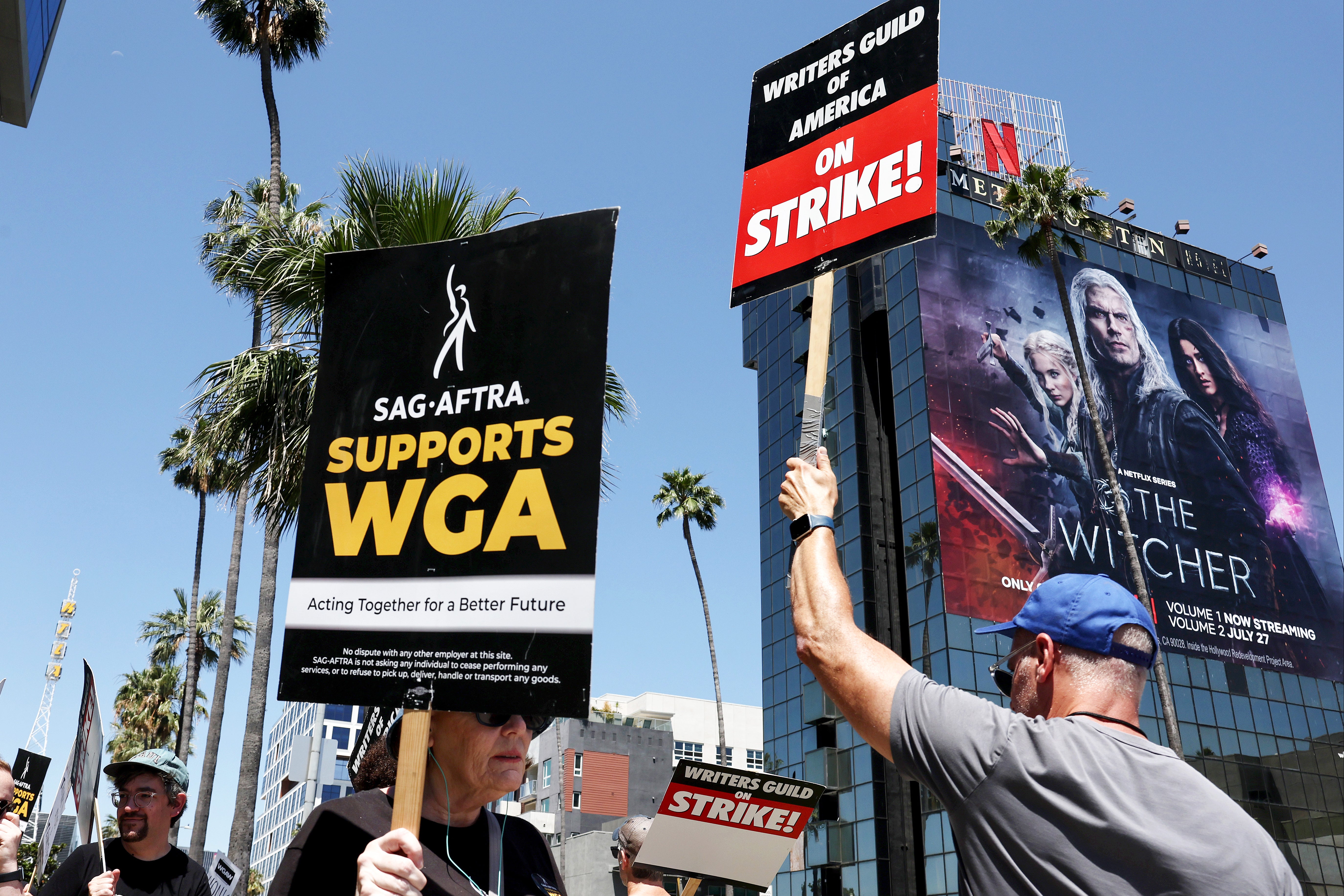 The WGA strike picket line