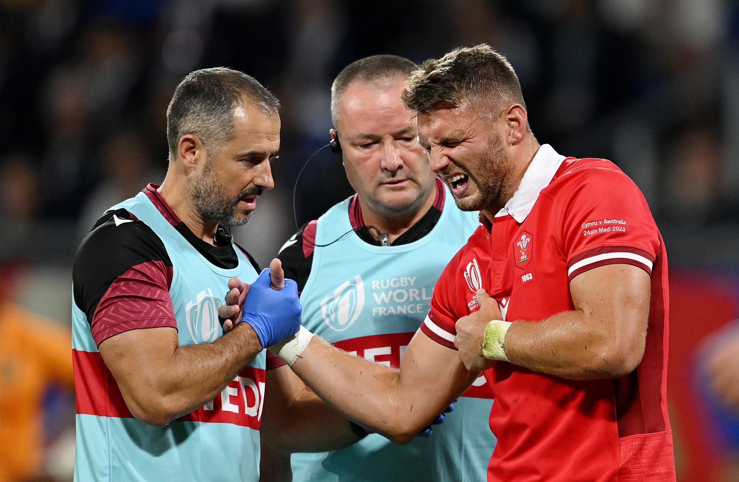 Dan Biggar was forced off against Australia