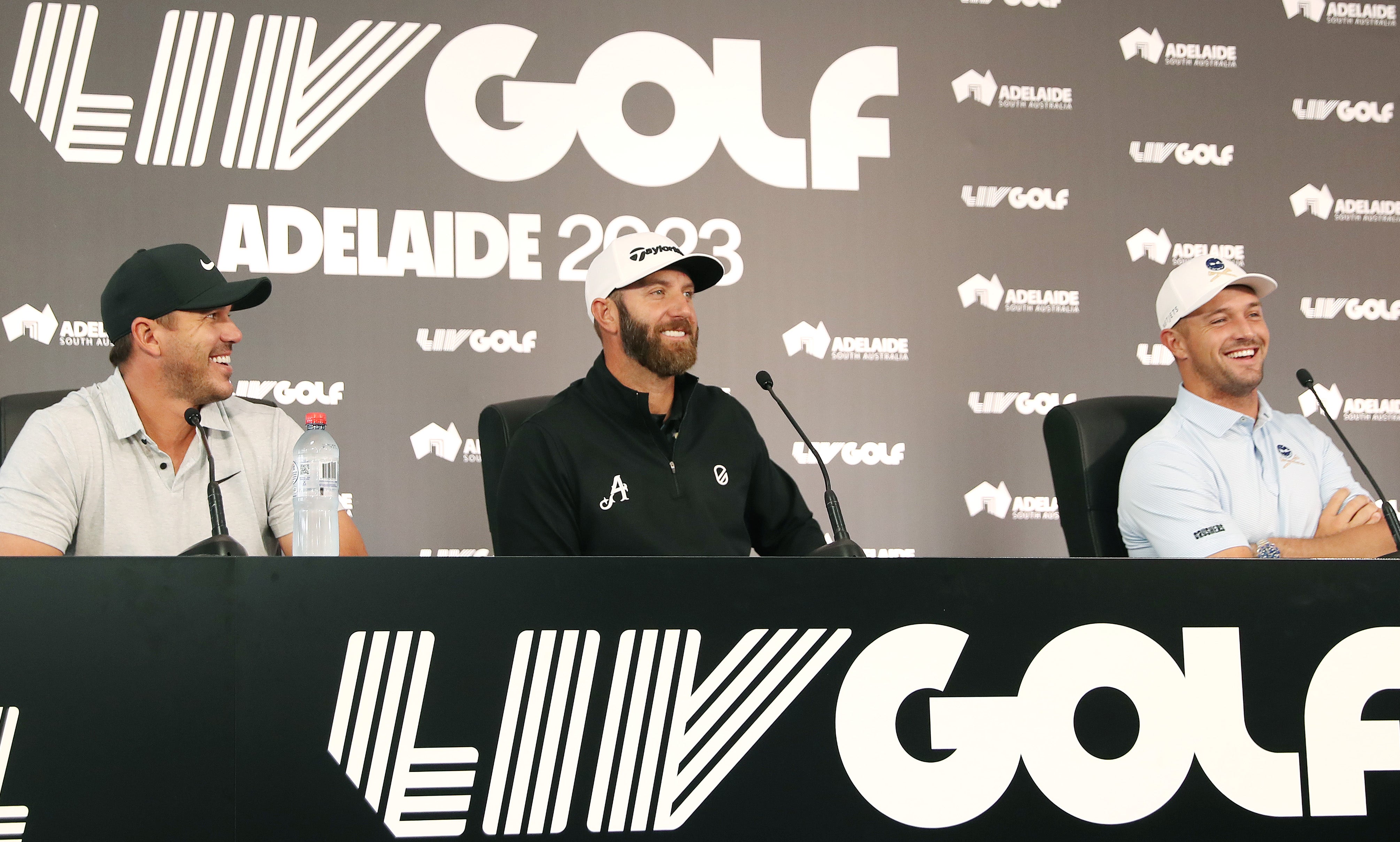 Bryson DeChambeau (right) was a high-profile LIV Golf recruit