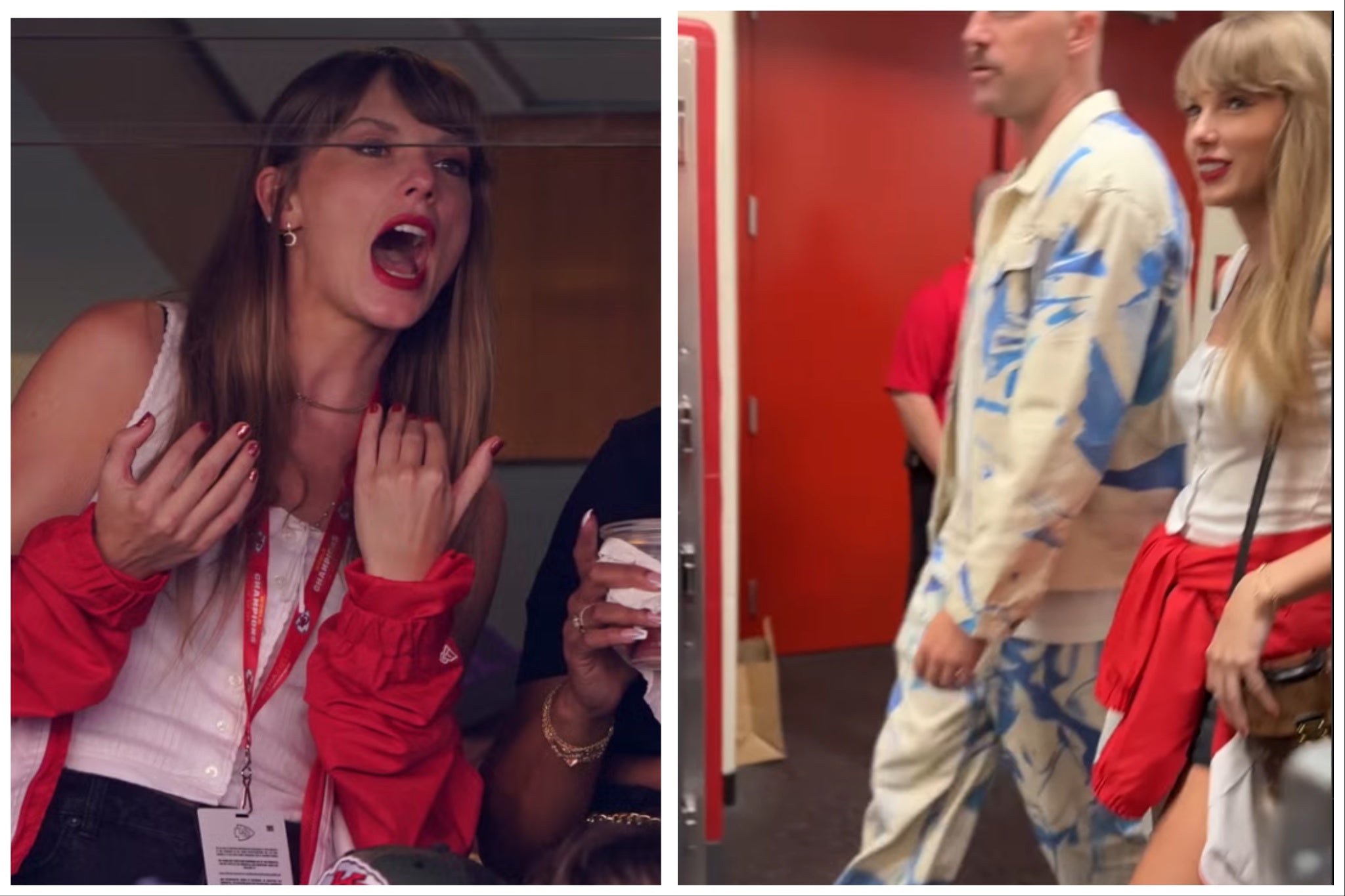 Taylor Swift was seen cheering on Travis Kelce, later leaving the Arrowhead Stadium with him