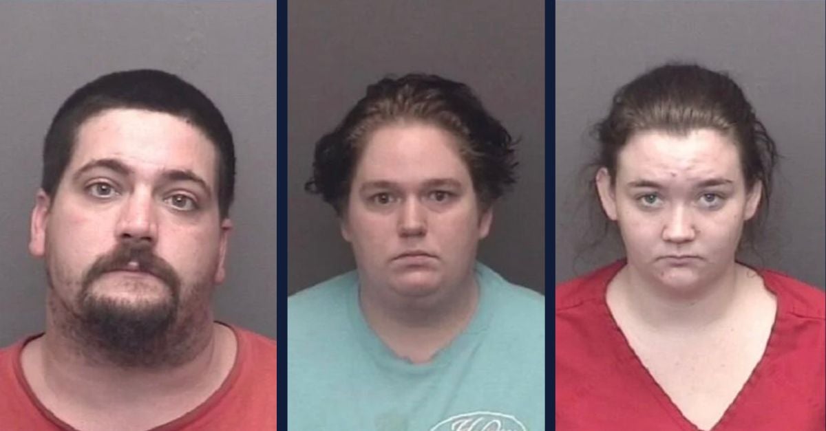 David Schonabaum, Angel Schonabaum, and Delaina Thurman when they were charged with various counts of neglect in 2023