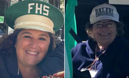 Gina Pellettiere, 43, (left) and 77-year-old retired history teacher Beatrice Ferrari (77) were killed in a charter bus crash on Thursday