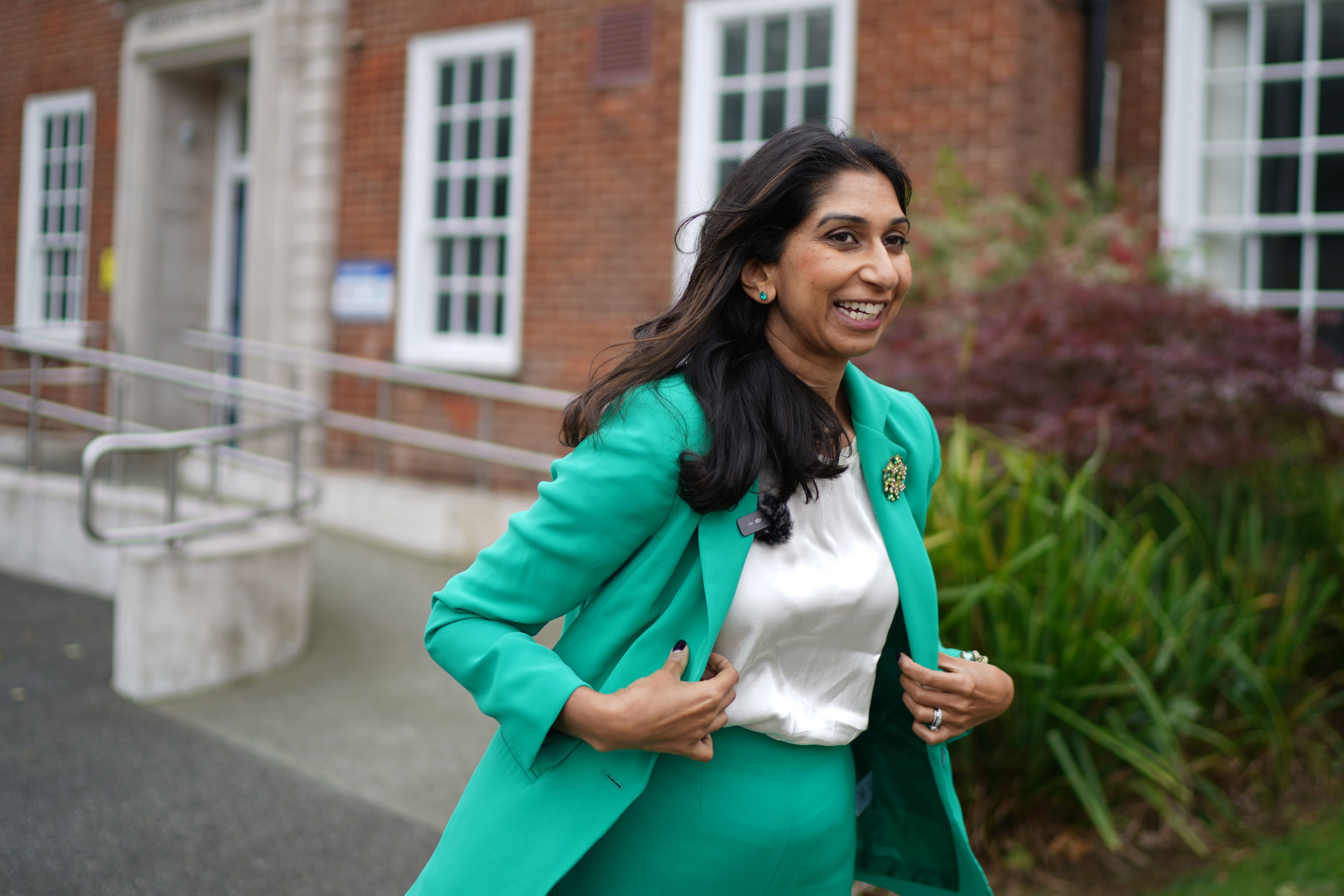 Home Secretary Suella Braverman will question the need to reform international refugee agreements as she visits the US (Gareth Fuller/PA)