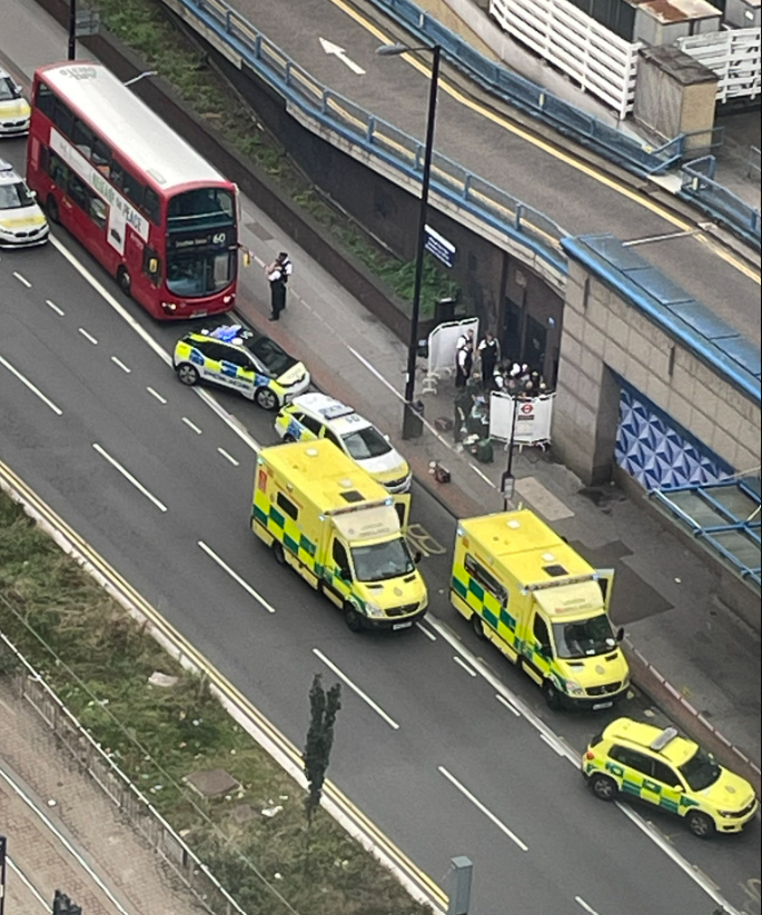 Police and paramedics were called to the scene of the fatal stabbing in Croydon