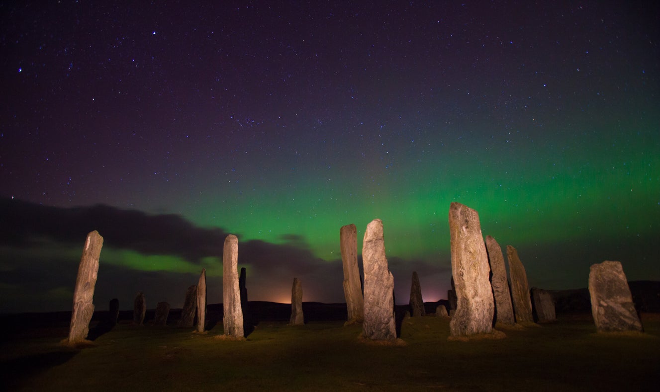 Skye, Lewis and Harris are among the most common places to see the Northern Lights in the Hebrides