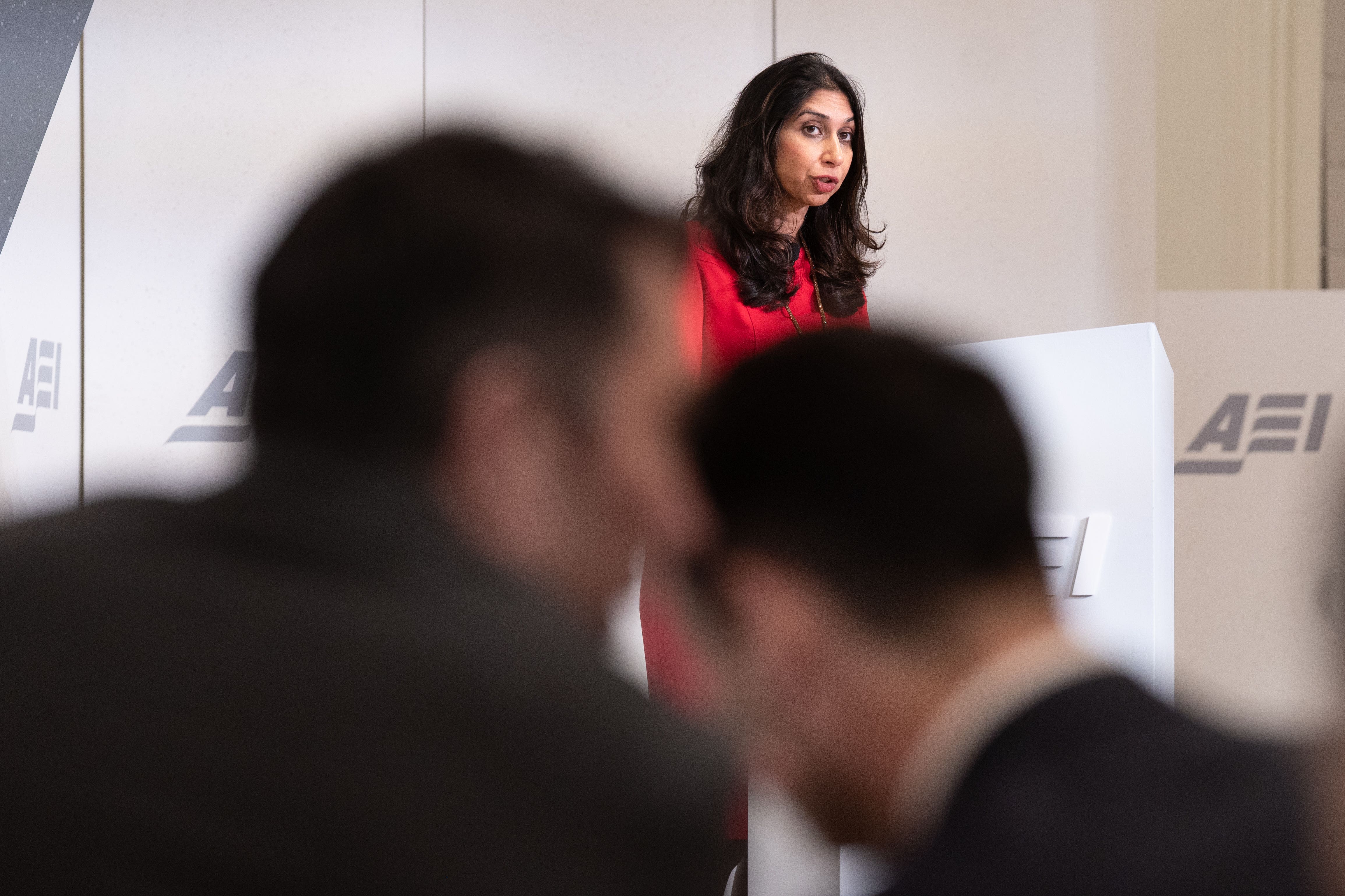 Home Secretary Suella Braverman has played down suggestions that she was using her trip to Washington to fuel a long-term leadership bid (Stefan Rousseau/PA)