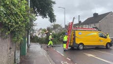 Roof blown off as Storm Agnes makes landfall in Ireland