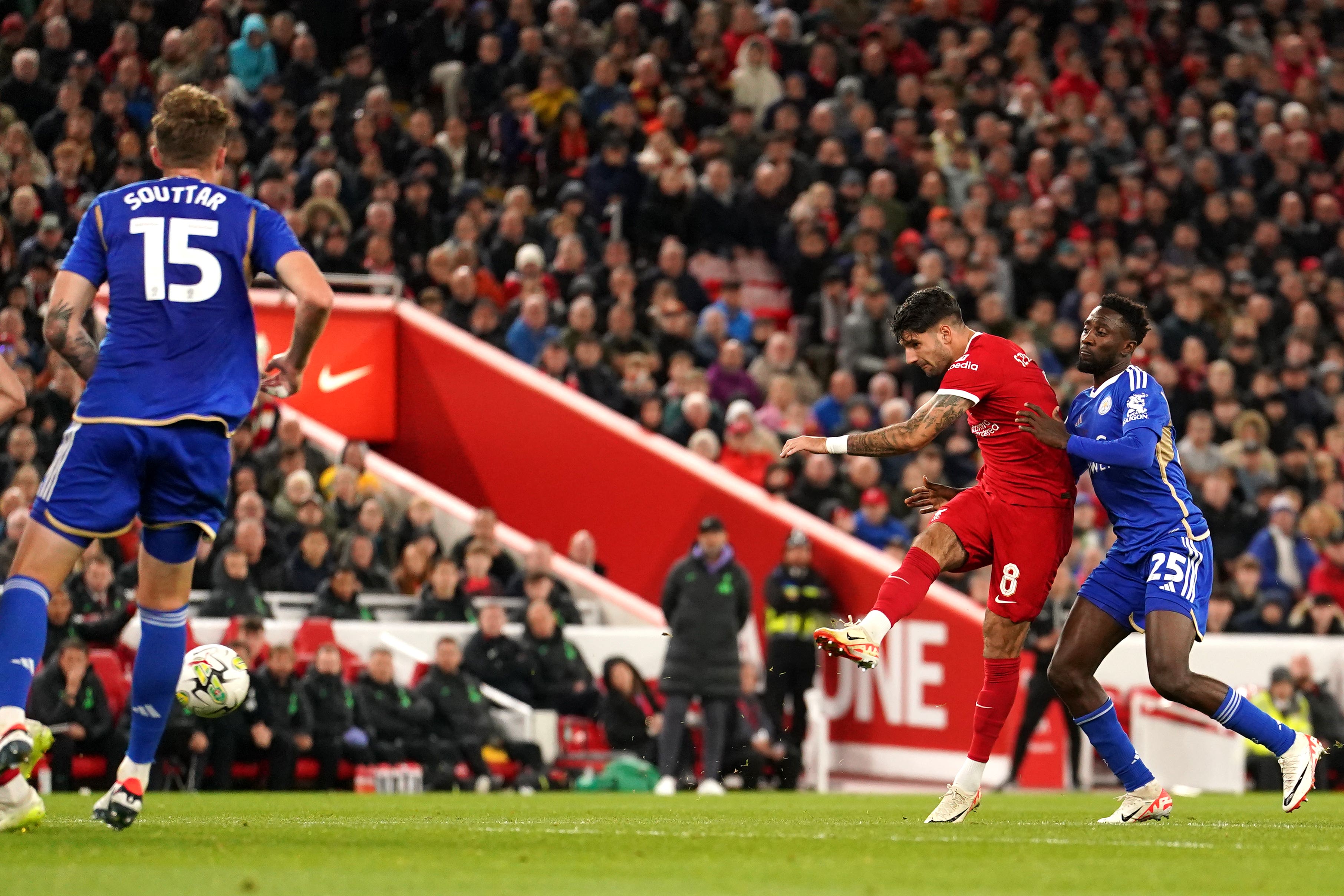 Dominik Szoboszlai helped Liverpool come from behind to beat Leicester (Martin Rickett/PA)