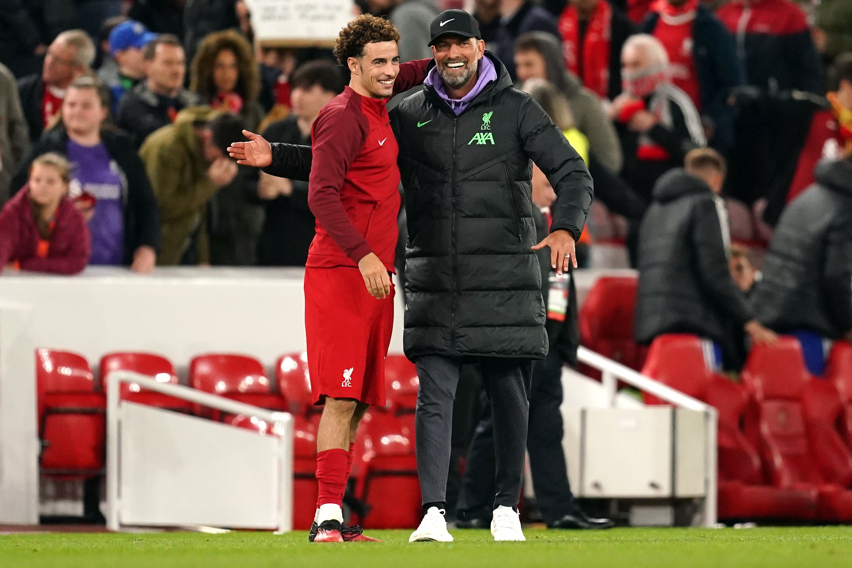 Jurgen Klopp deployed Curtis Jones in a new position against Leicester (Martin Rickett/PA)