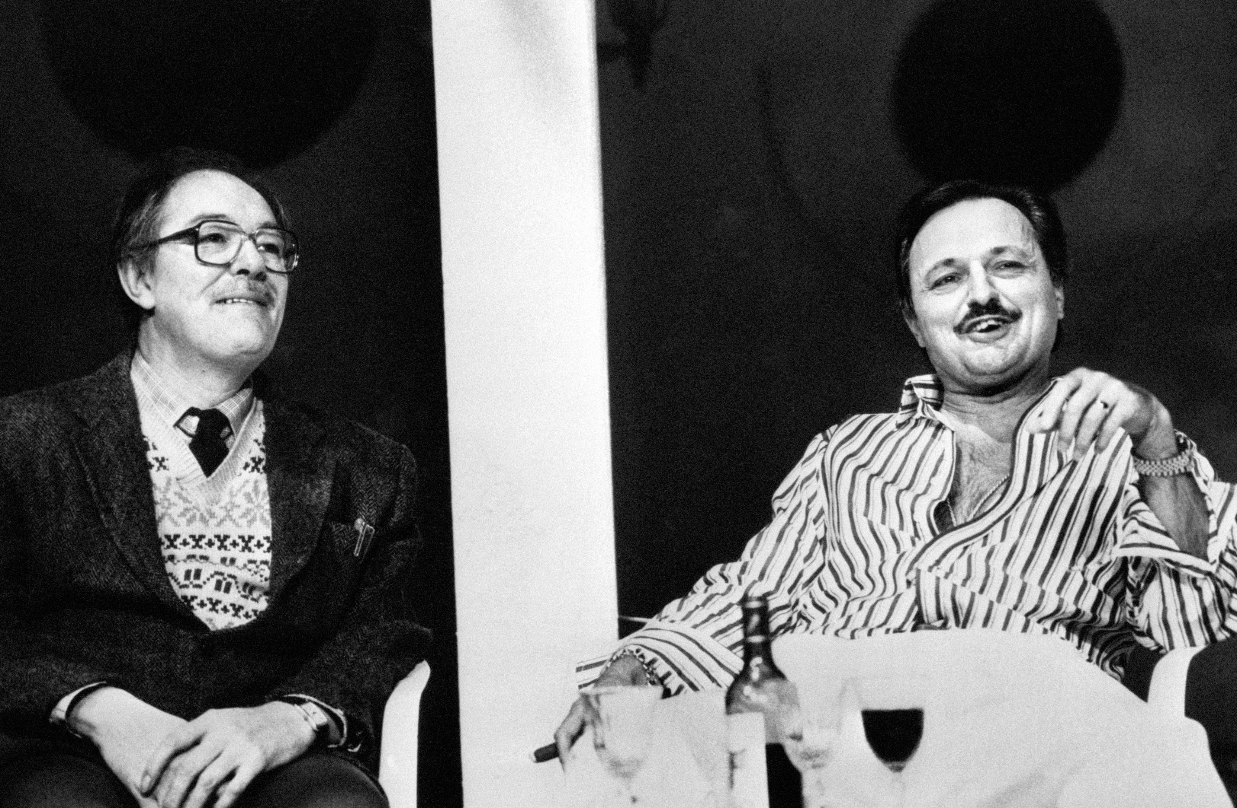 Gambon (left) on stage with Peter Bowles