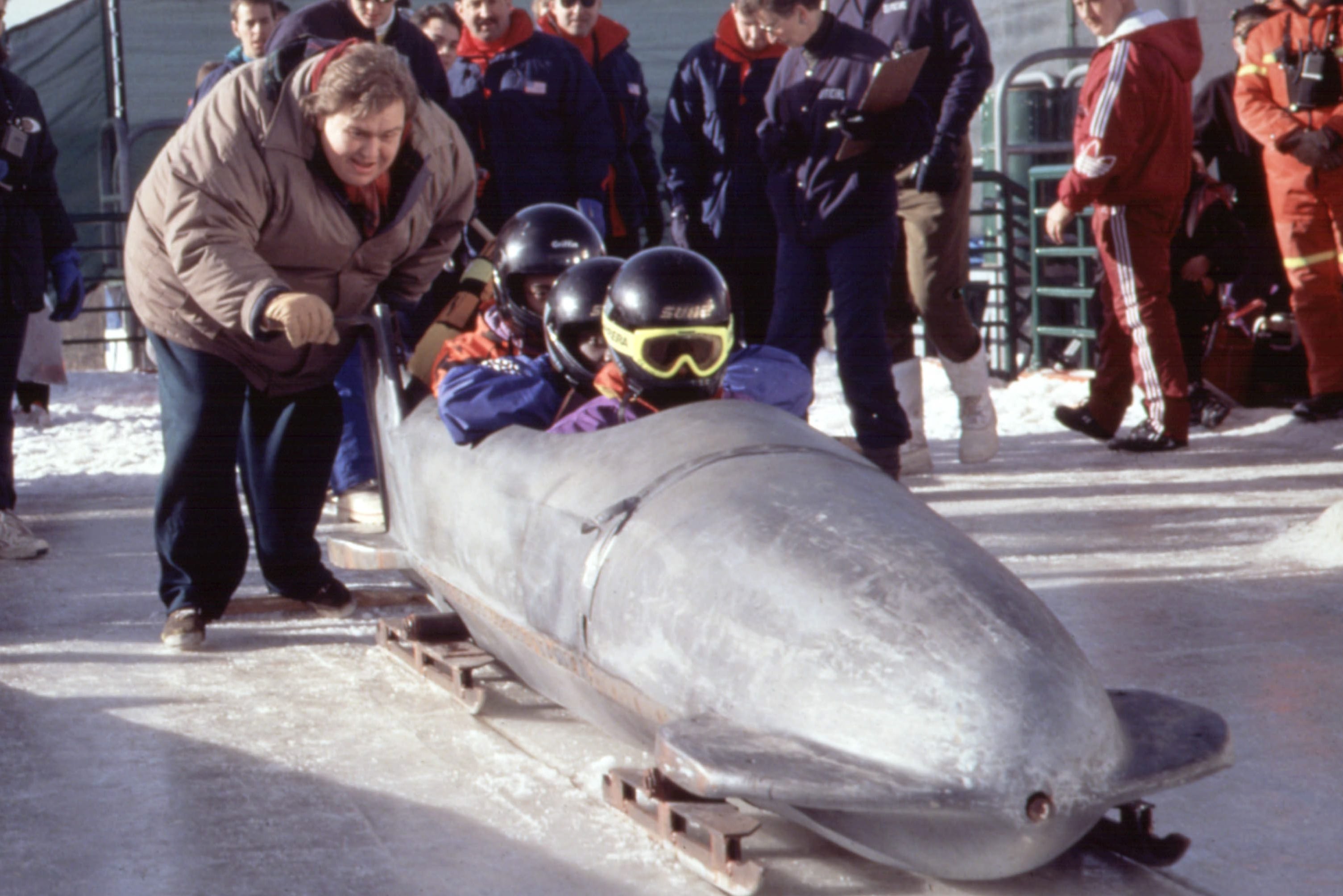 Father figure: John Candy cheers on the team in ‘Cool Runnings’