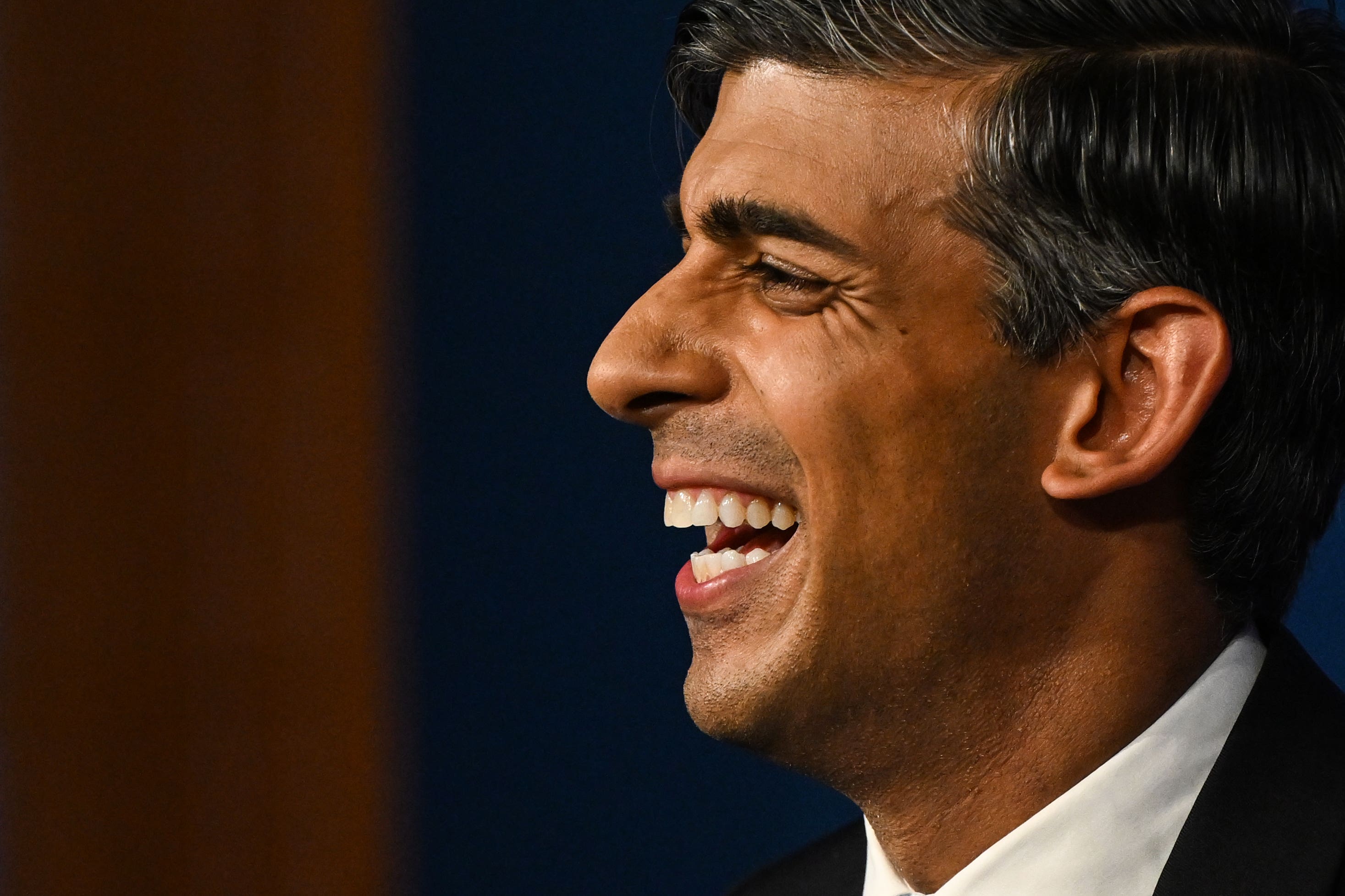 Prime Minister Rishi Sunak joked about Boris Johnson, Liz Truss and Matt Hancock in a speech to political journalists (Justin Tallis/PA)