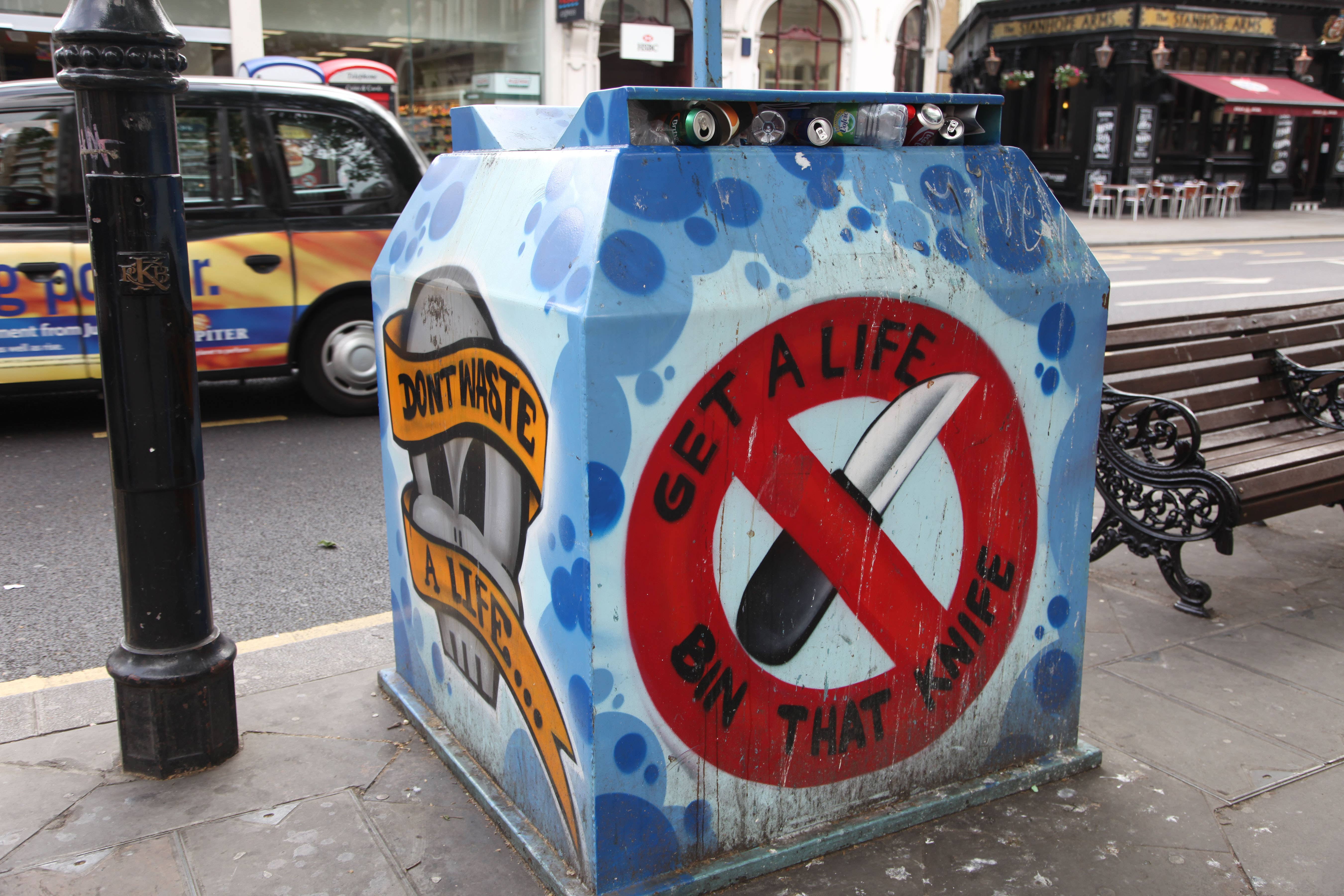 Knife crime offences recorded by police forces in England and Wales have risen in the past year but have not yet returned to levels seen before the Covid pandemic (Alamy/PA)