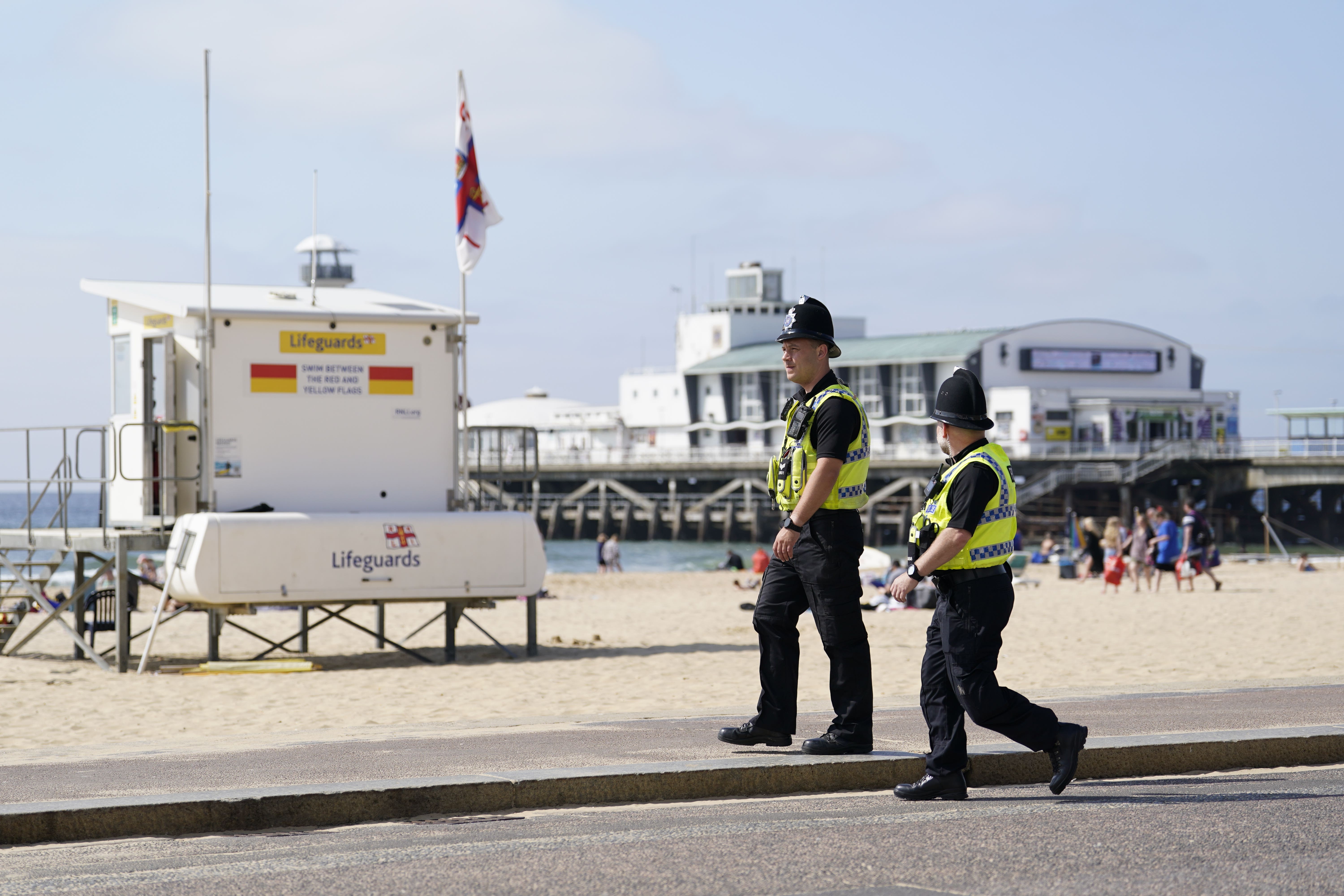 A council has apologised for its ‘crass mistake’ of installing ‘disrespectful’ art at a spot close to where two young people drowned in the sea (PA)