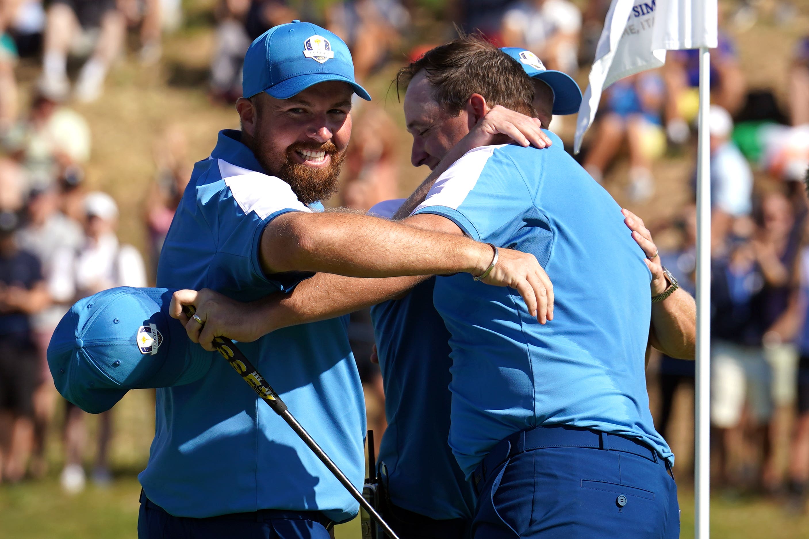 Shane Lowry helped Europe make a dream start on the opening morning of the Ryder Cup (David Davies/PA)