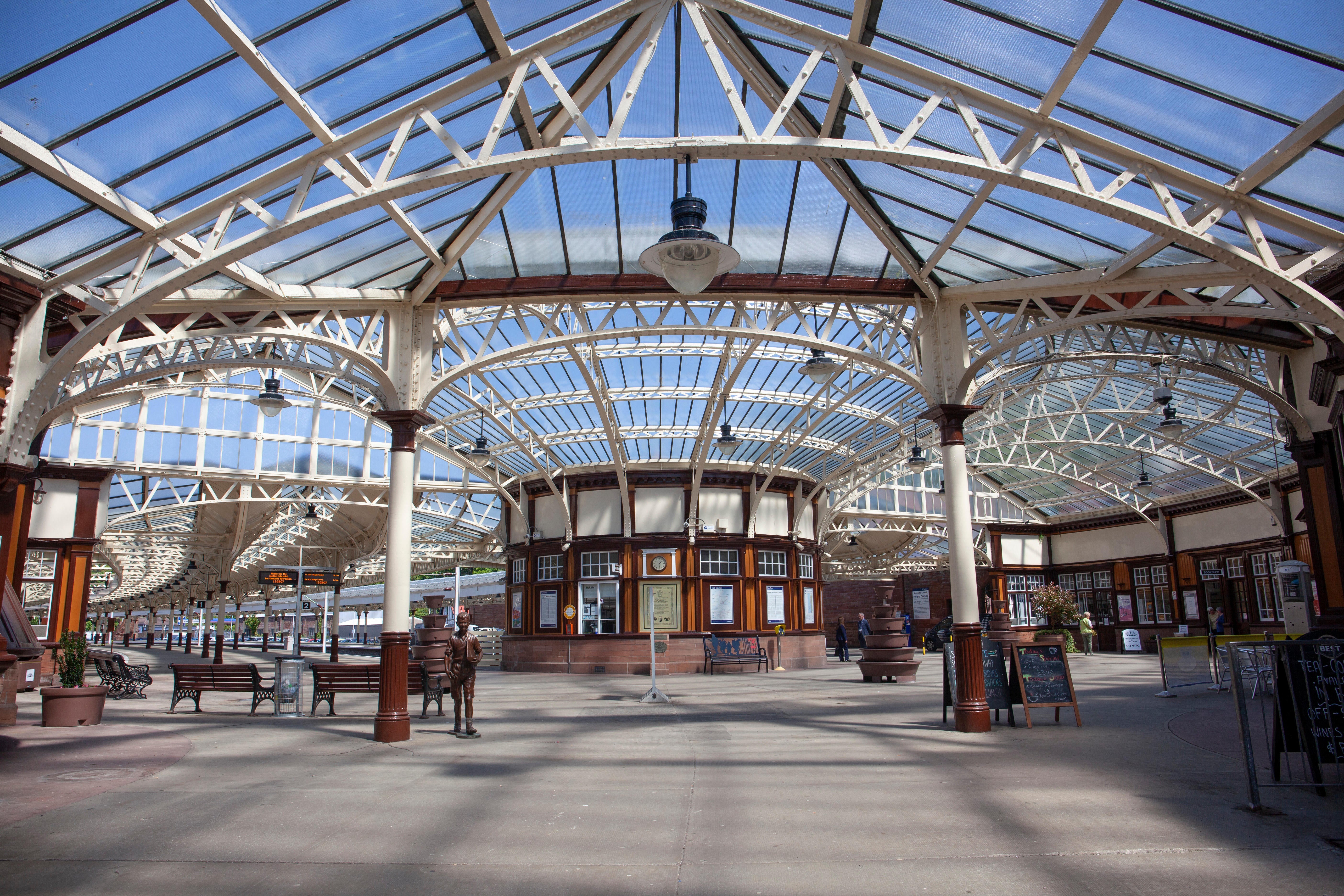 The beautiful and airy Wemyss Bay railway station